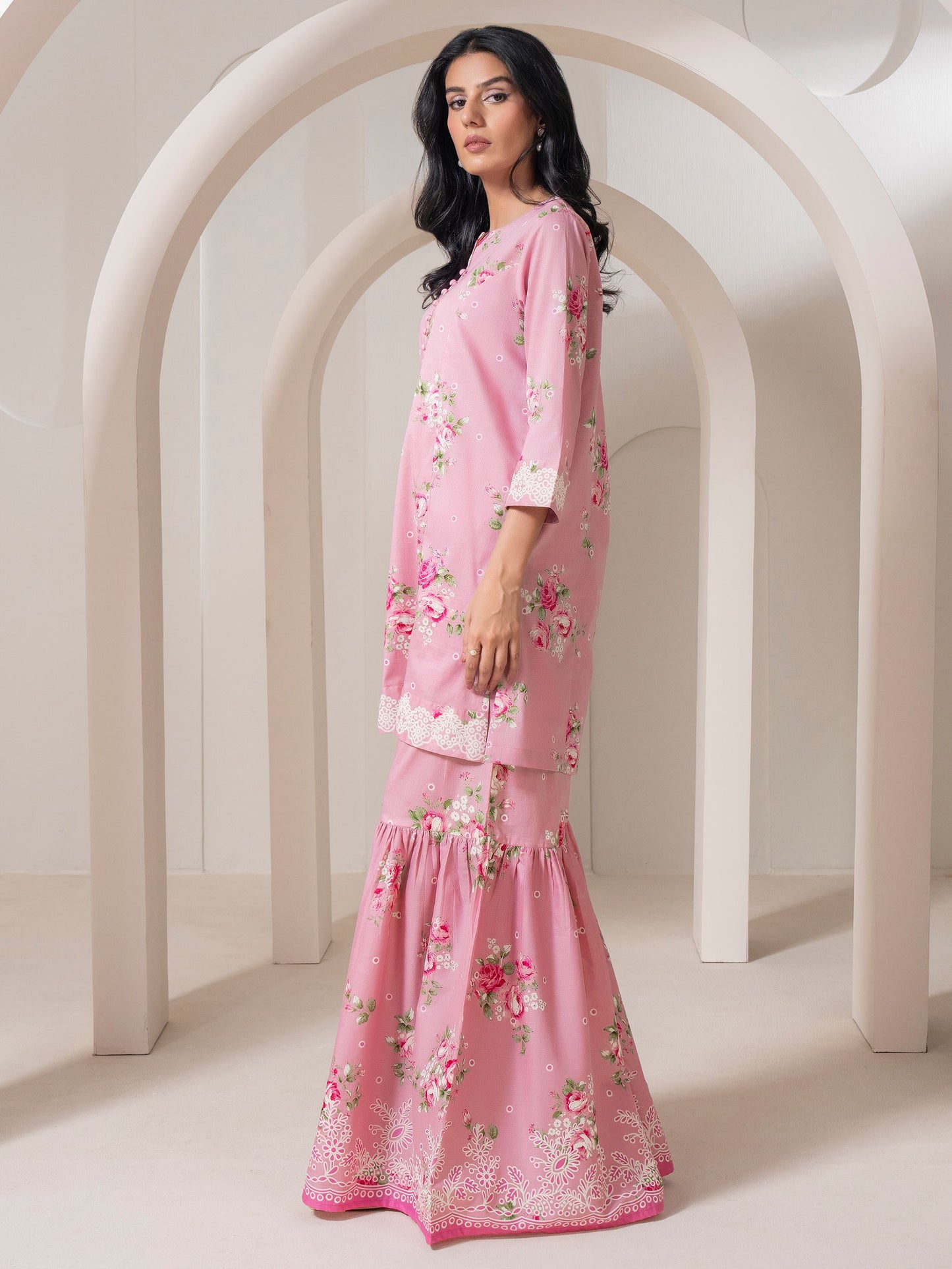 2 Piece Lawn Suit-Paste-Print (Pret)