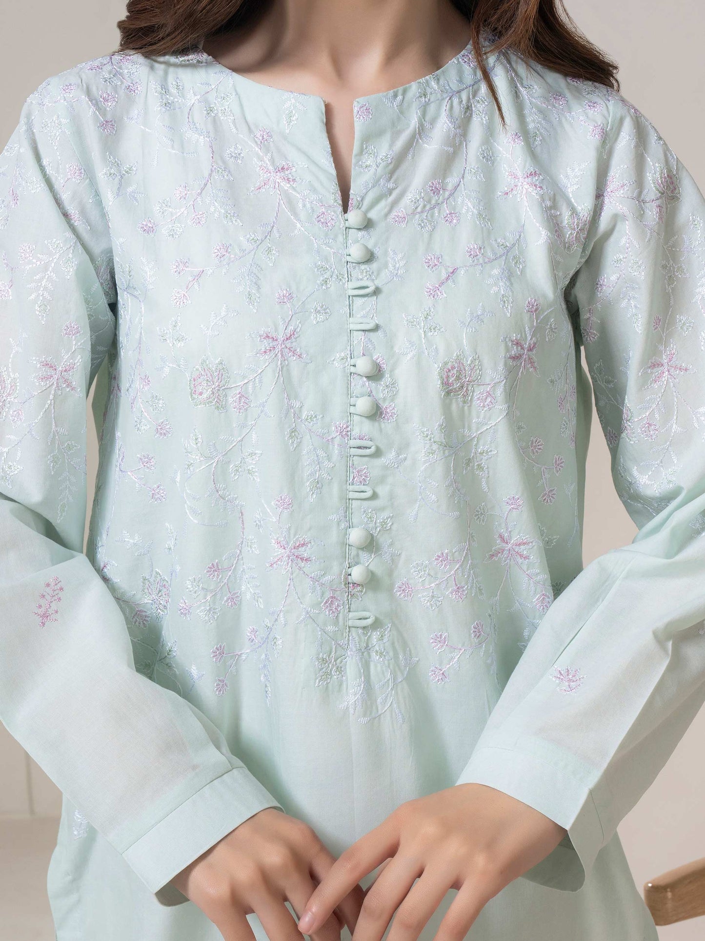 Embroidered Lawn Shirt (Pret)