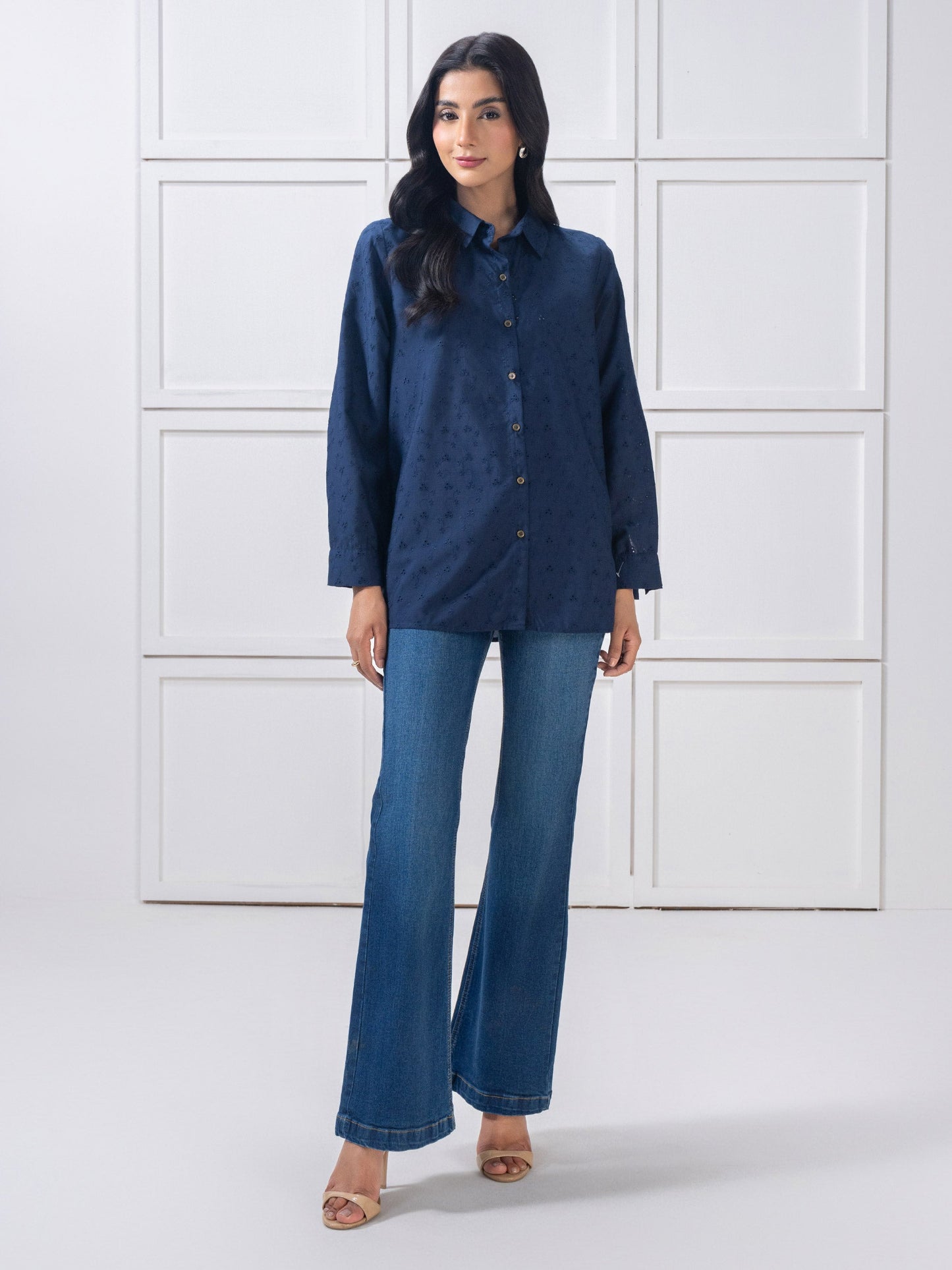 Embroidered Cambric Top