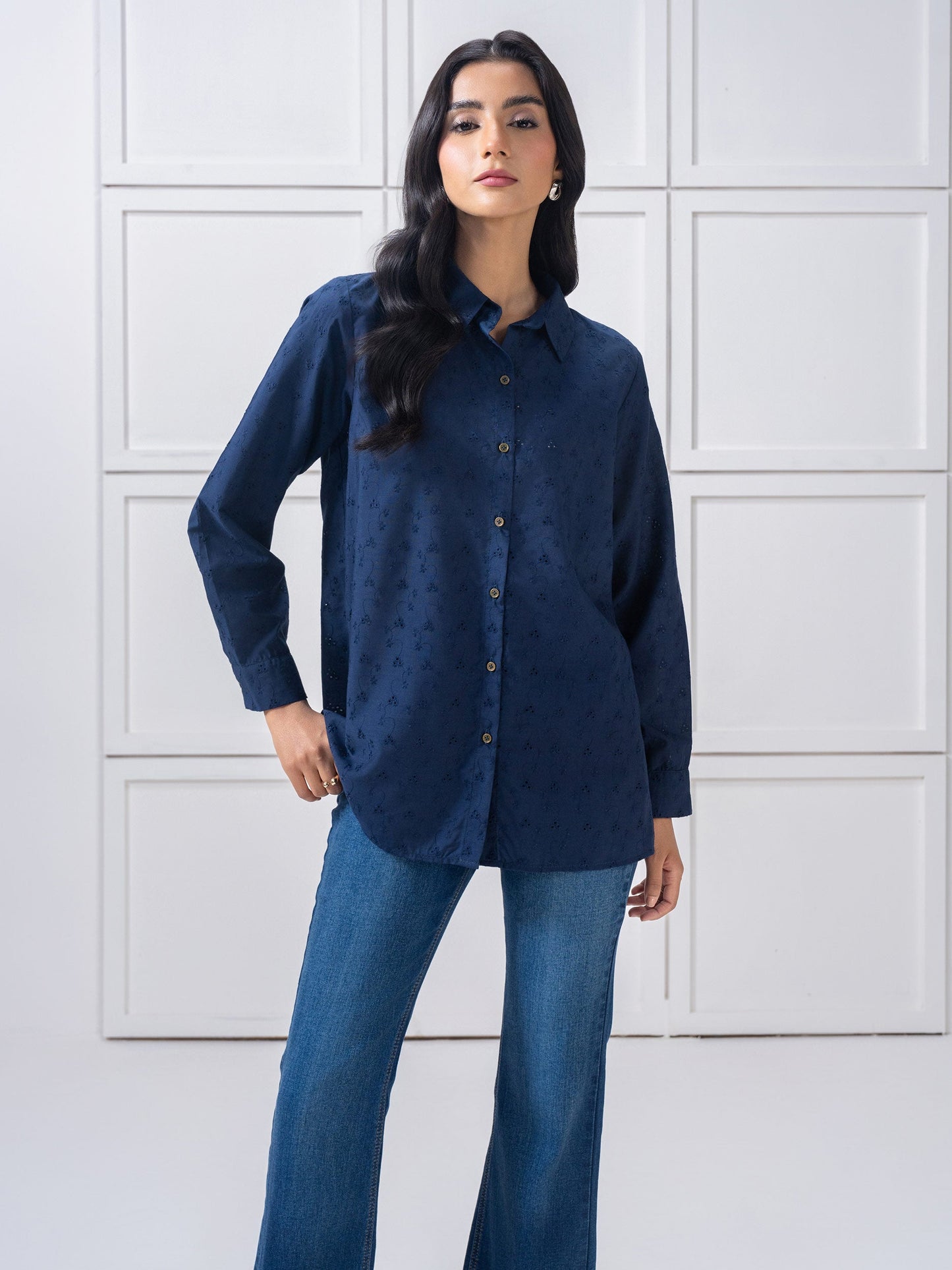 Embroidered Cambric Top