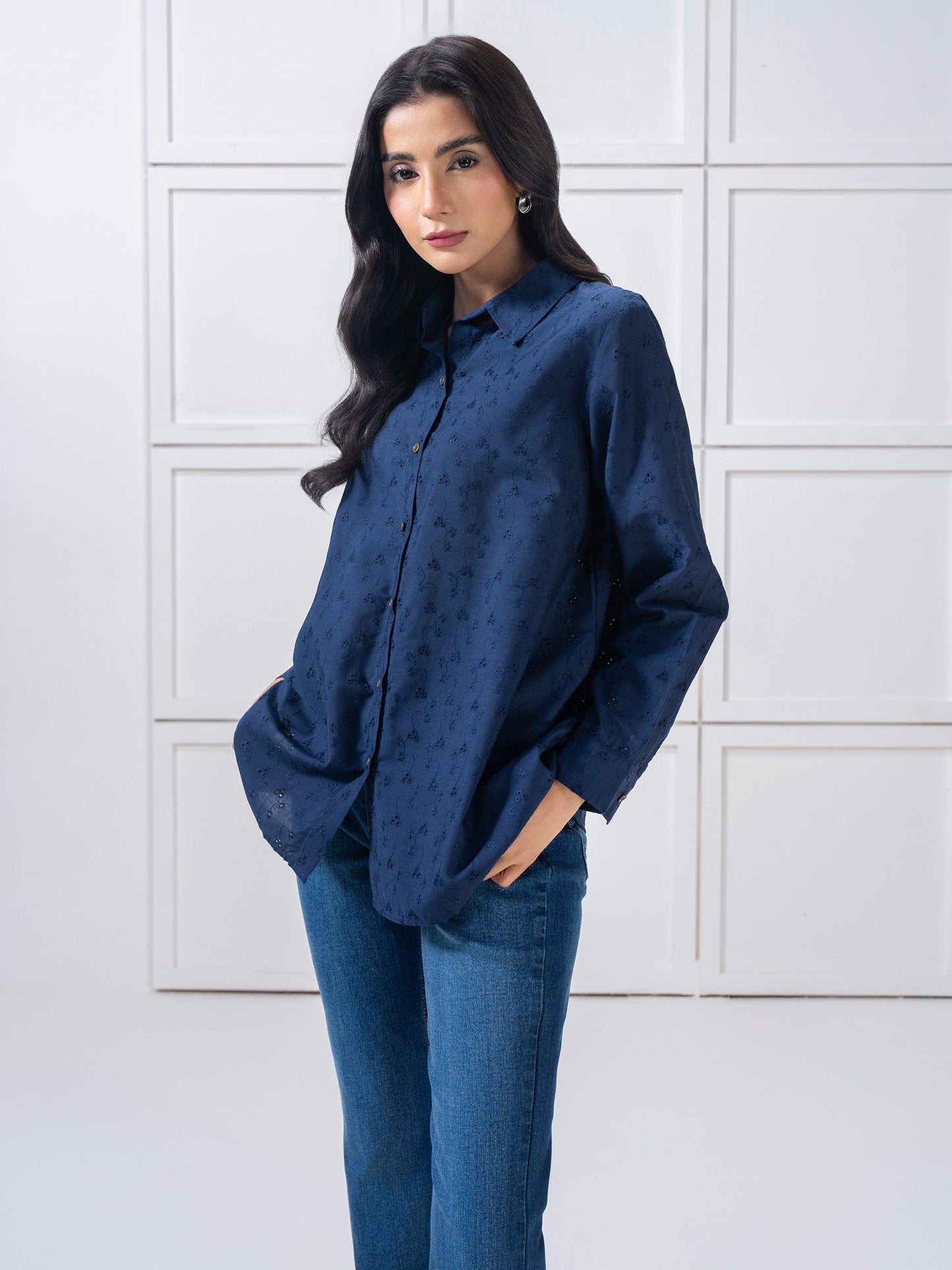 Embroidered Cambric Top