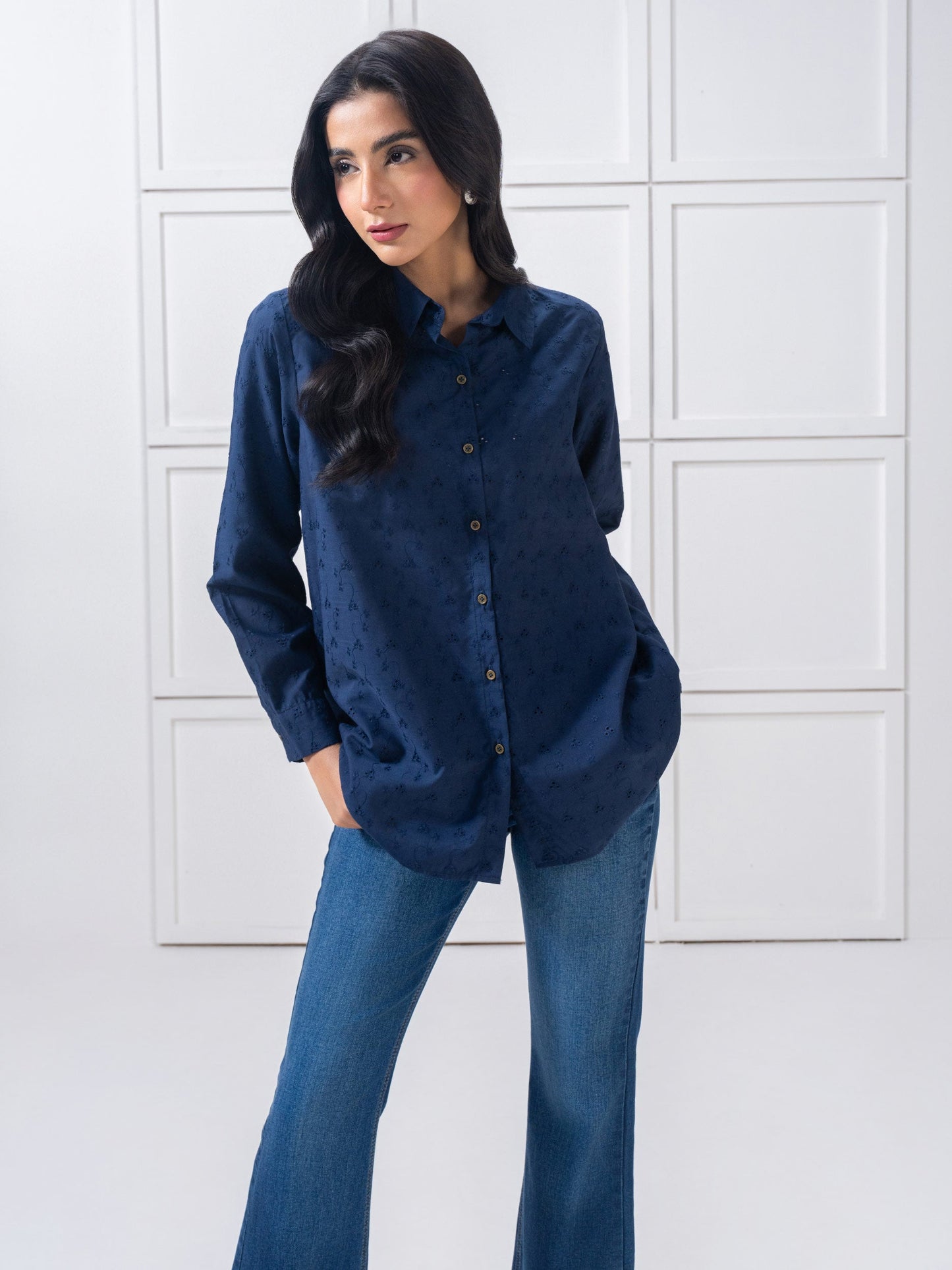 Embroidered Cambric Top