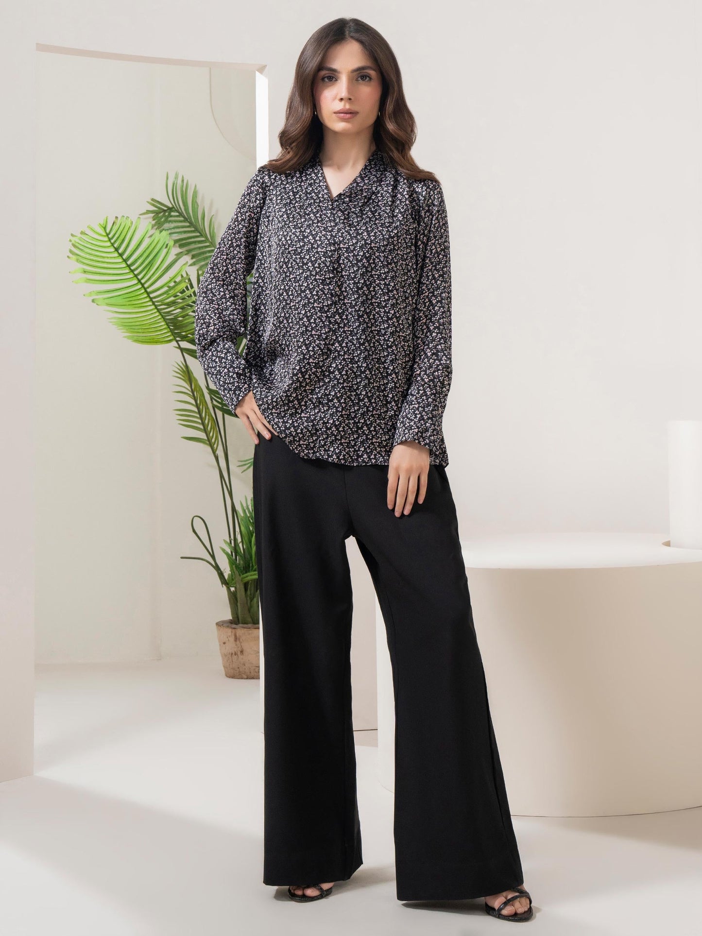 Printed Silk Top
