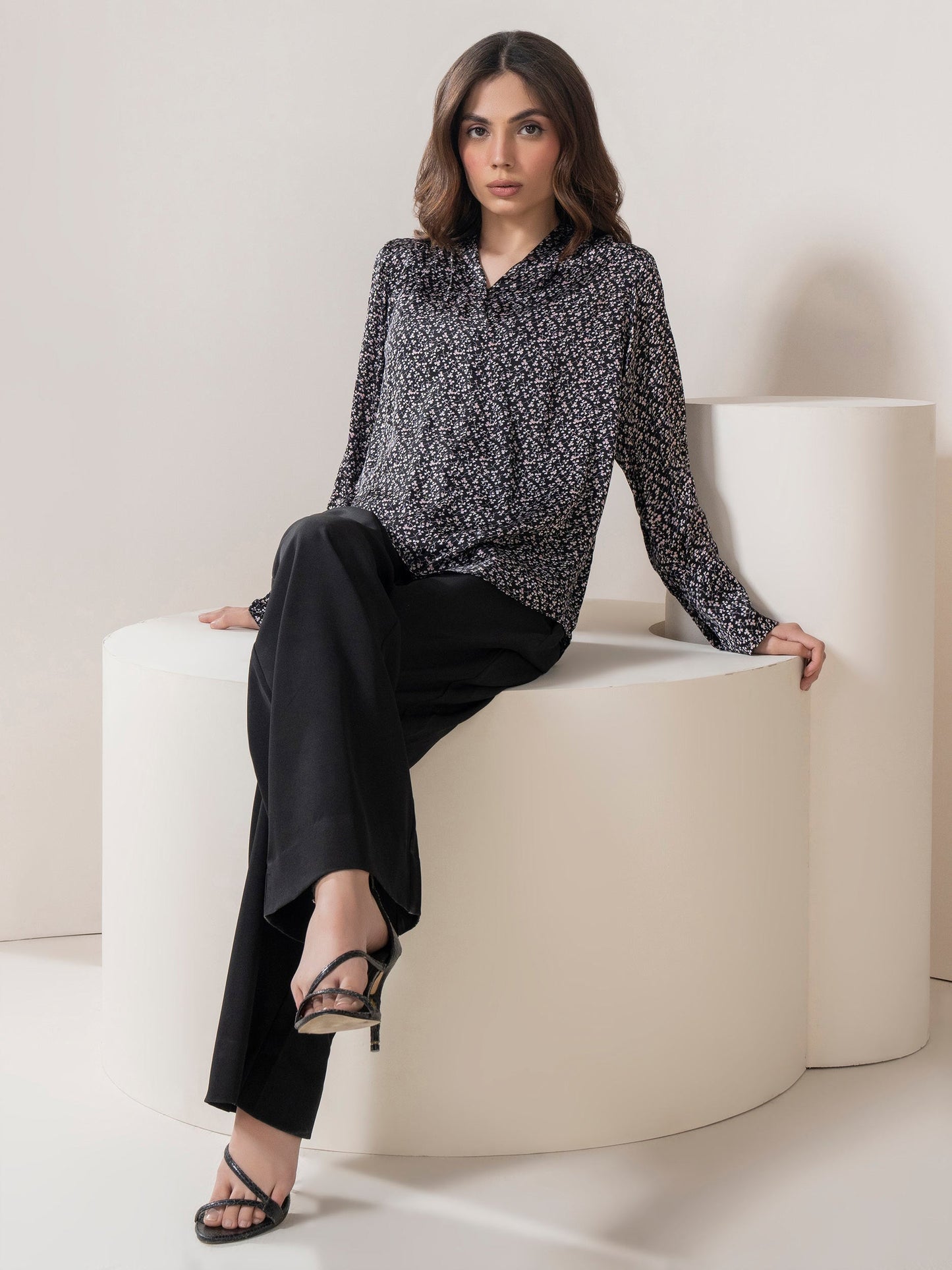 Printed Silk Top