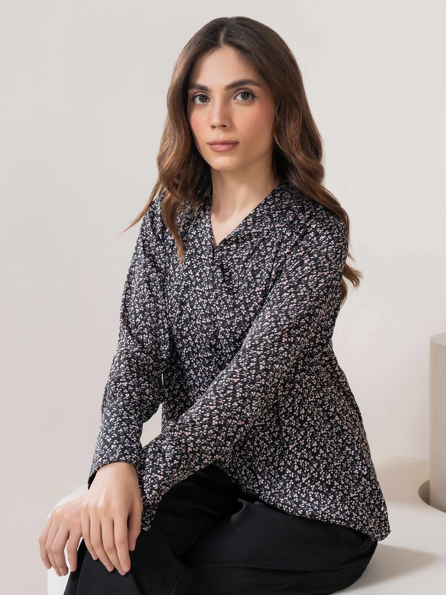 Printed Silk Top