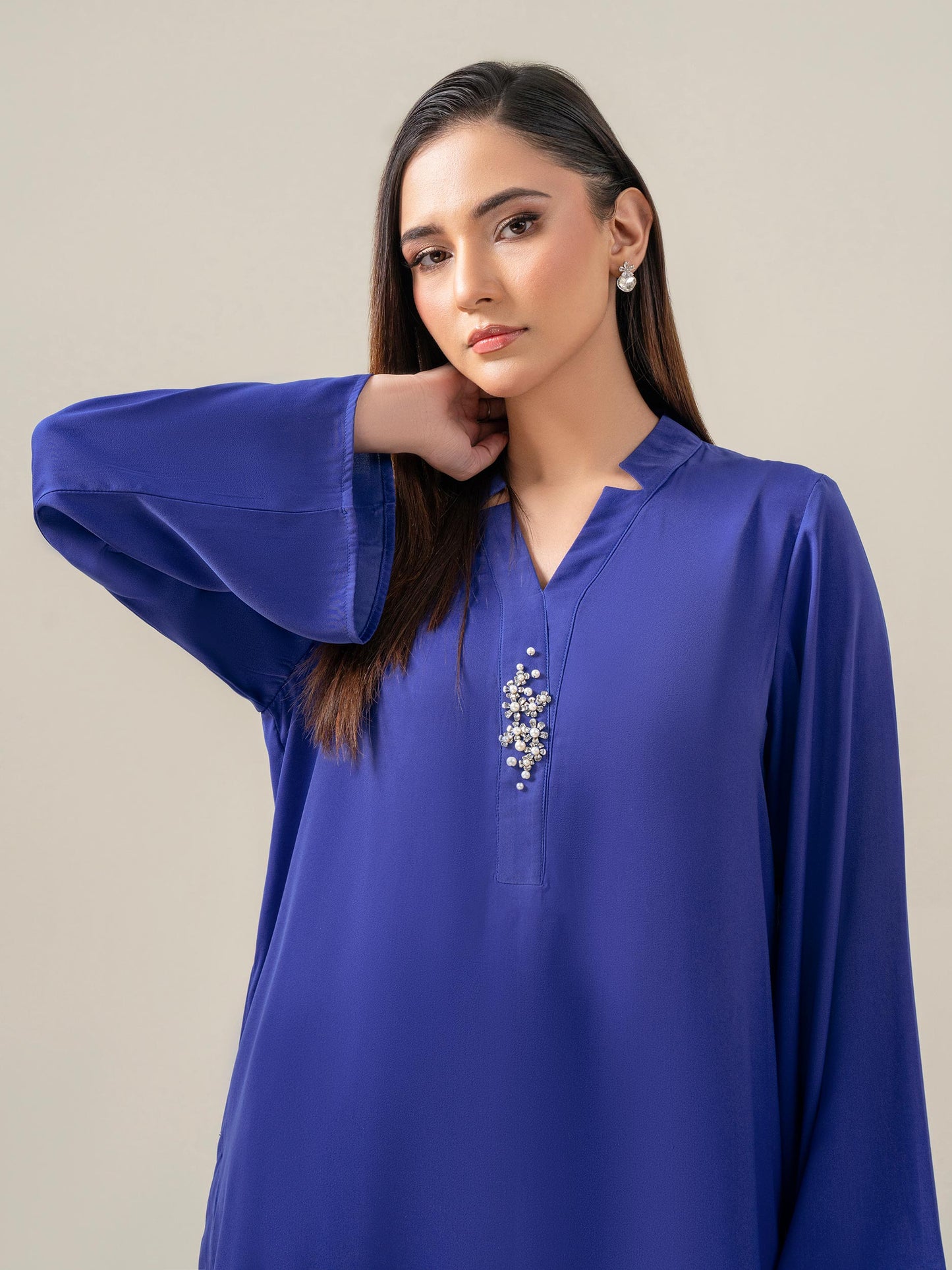 Silk Co-ord Set-Embellished (Pret)
