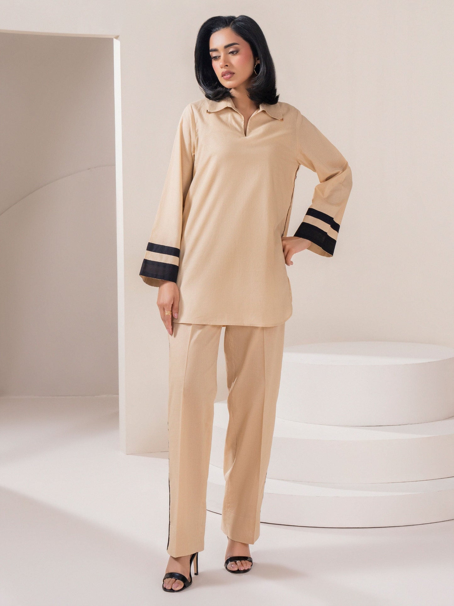 Dobby Co-ord Set-Dyed (Pret)