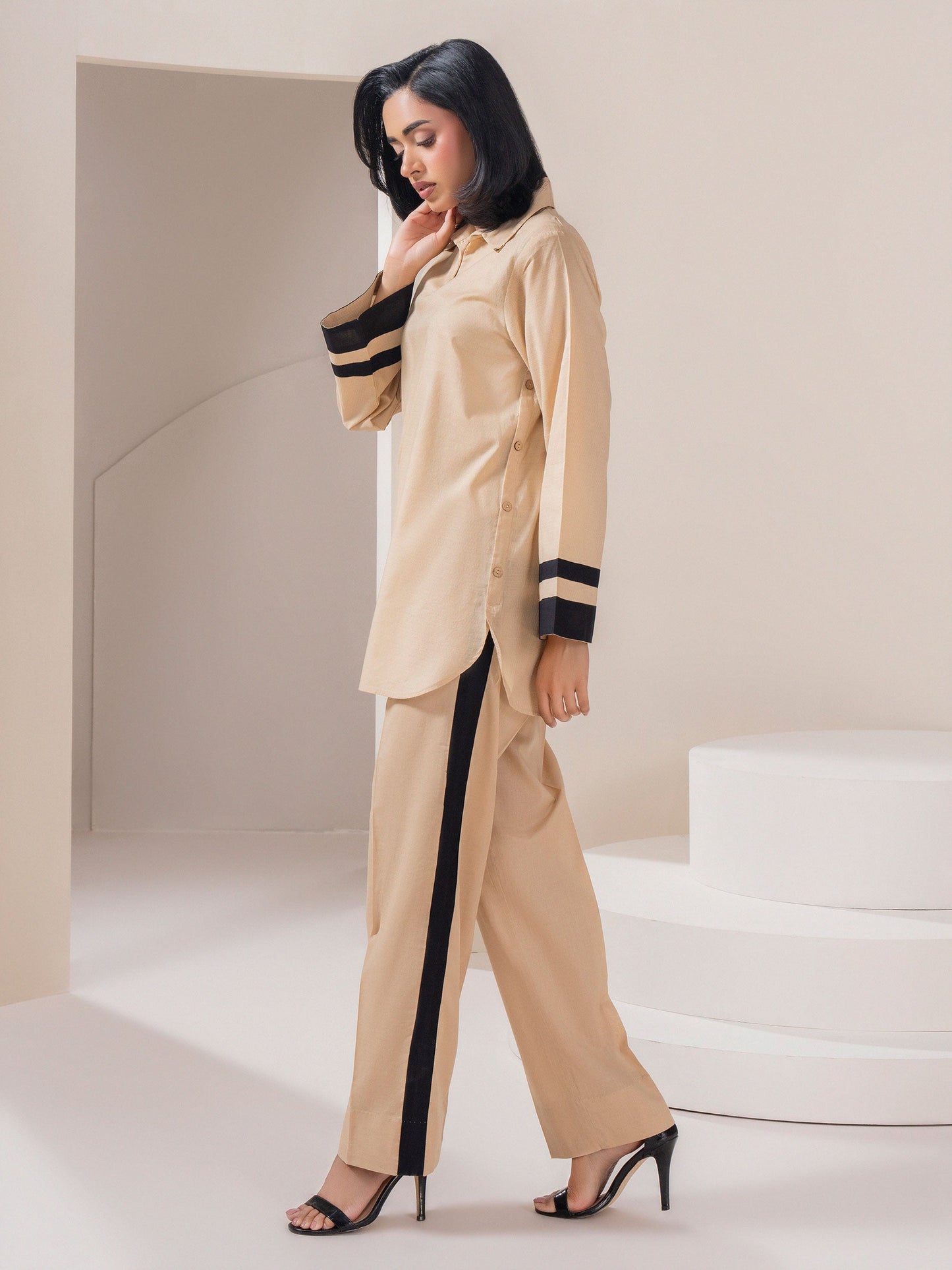 Dobby Co-ord Set-Dyed (Pret)