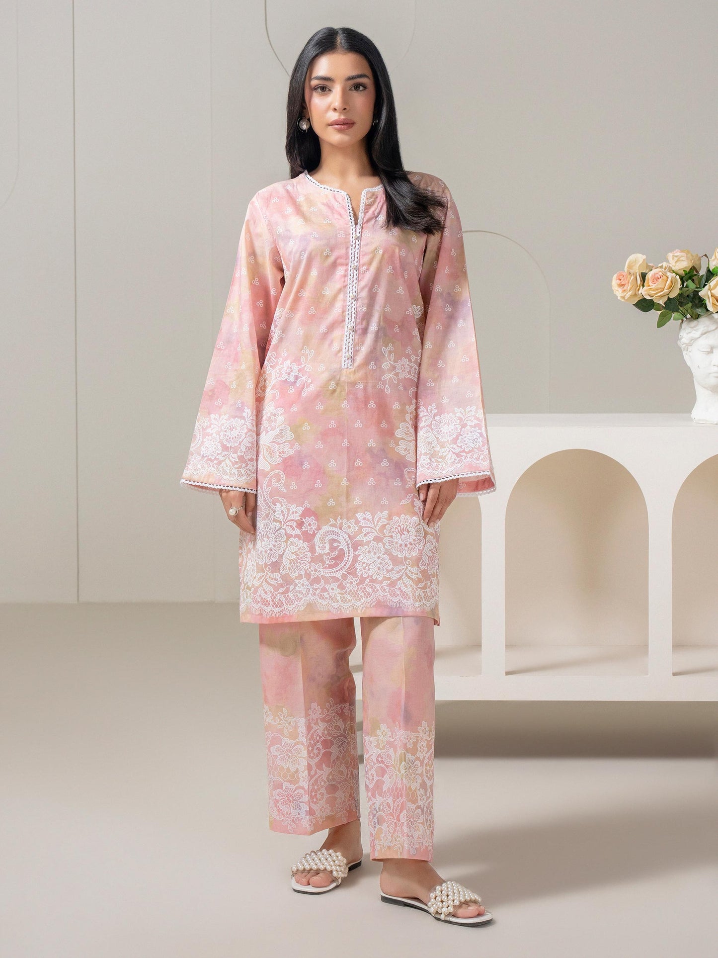 Lawn Co-ord Set-Printed (Pret)