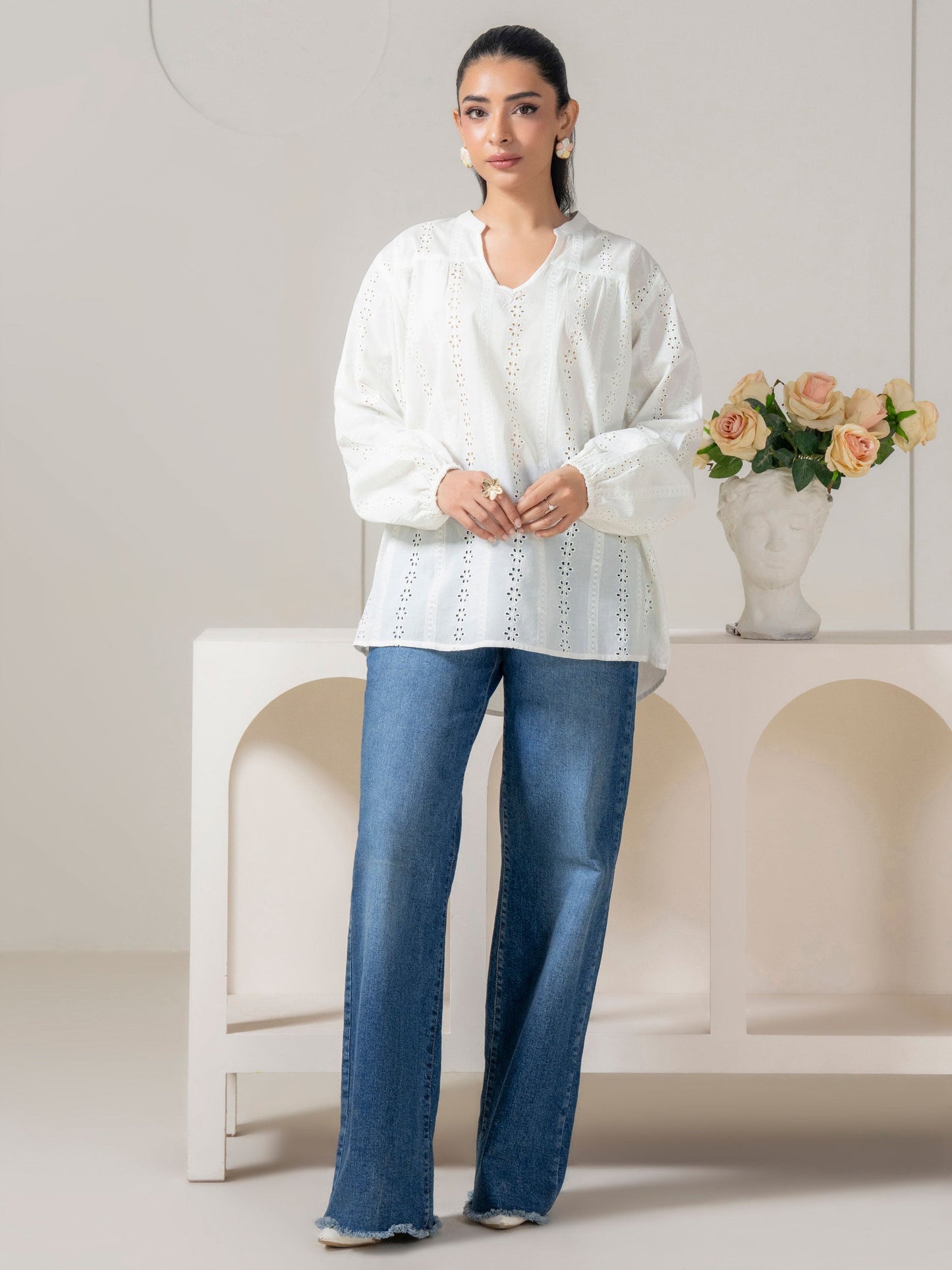 Lawn Top-Embroidered (Pret)