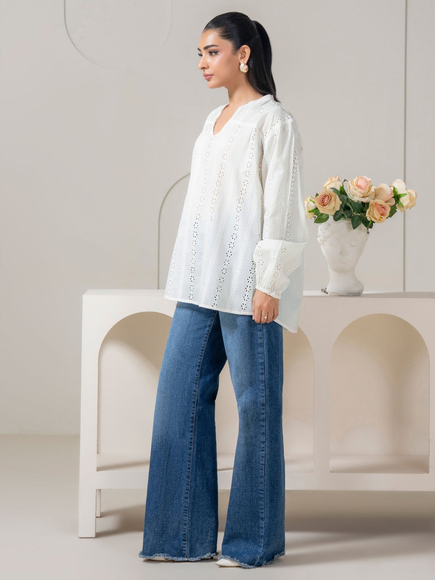 Lawn Top-Embroidered (Pret)