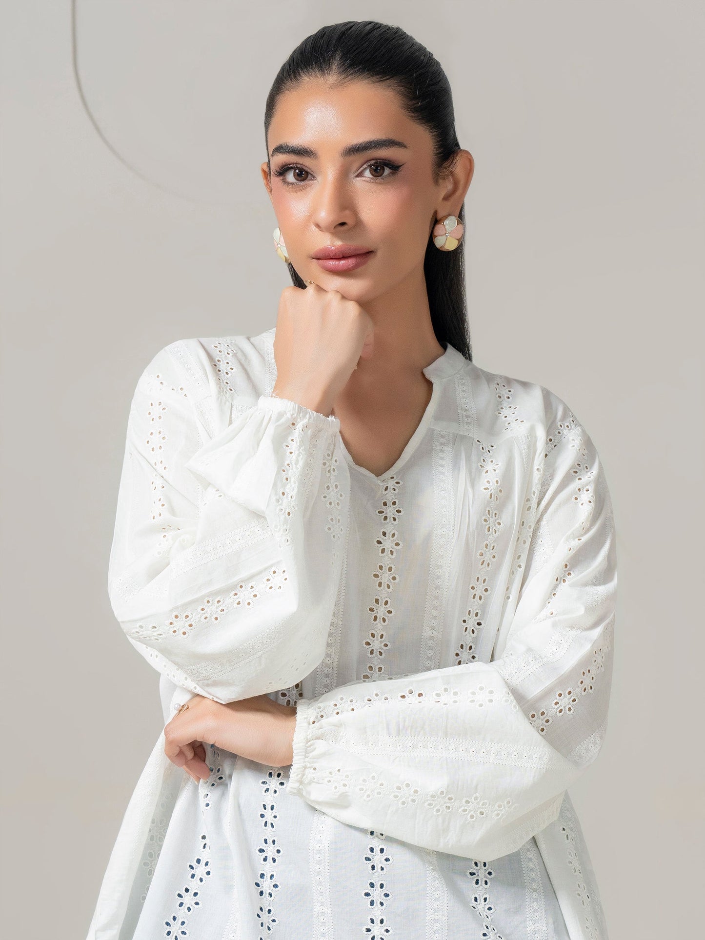 Lawn Top-Embroidered (Pret)