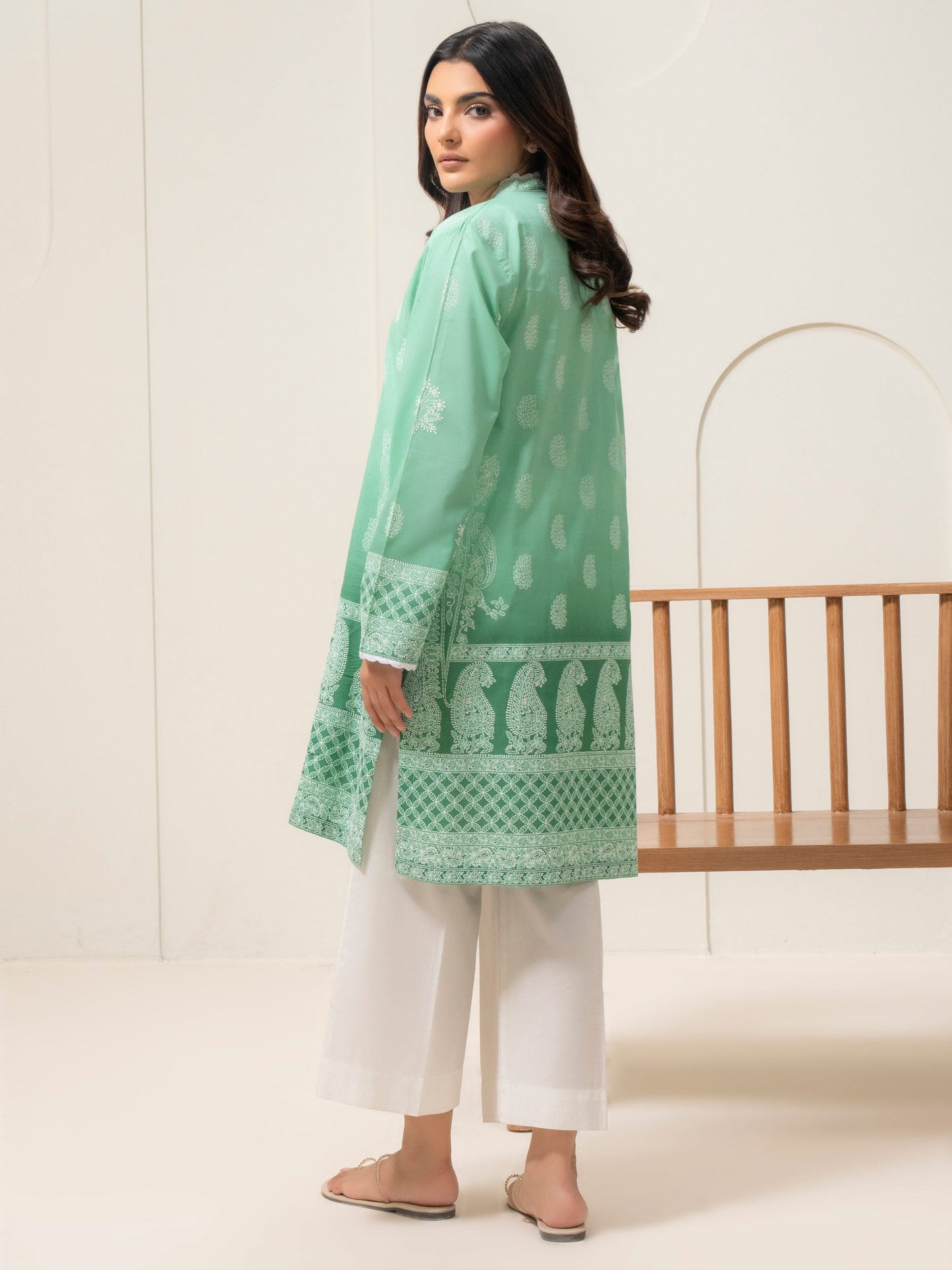 Lawn Top-Emboss Print (Pret)