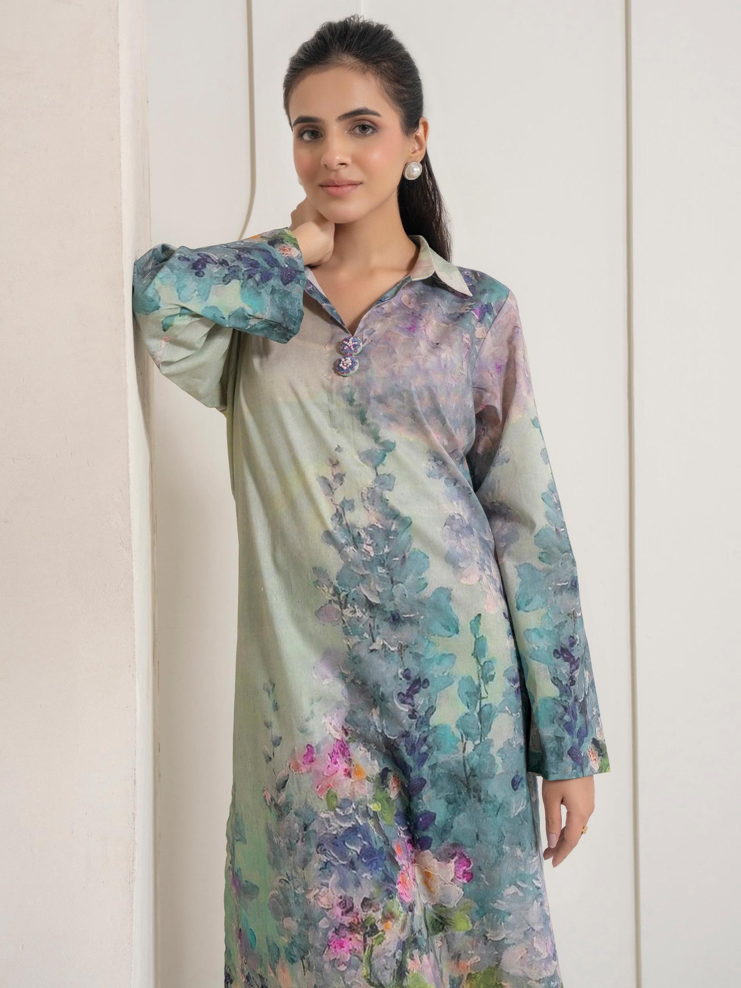 Lawn Shirt-Printed (Pret)