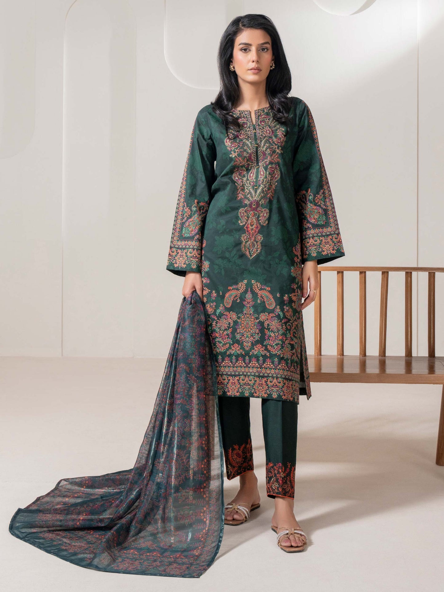 3 Piece Lawn Suit-Embroidered (Pret)