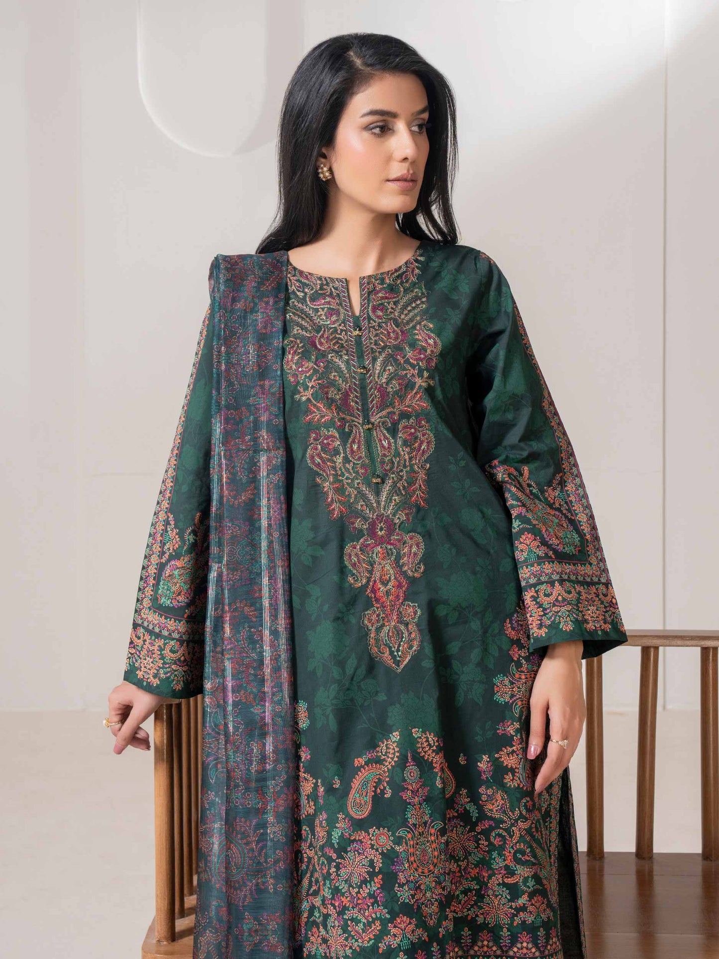 3 Piece Lawn Suit-Embroidered (Pret)