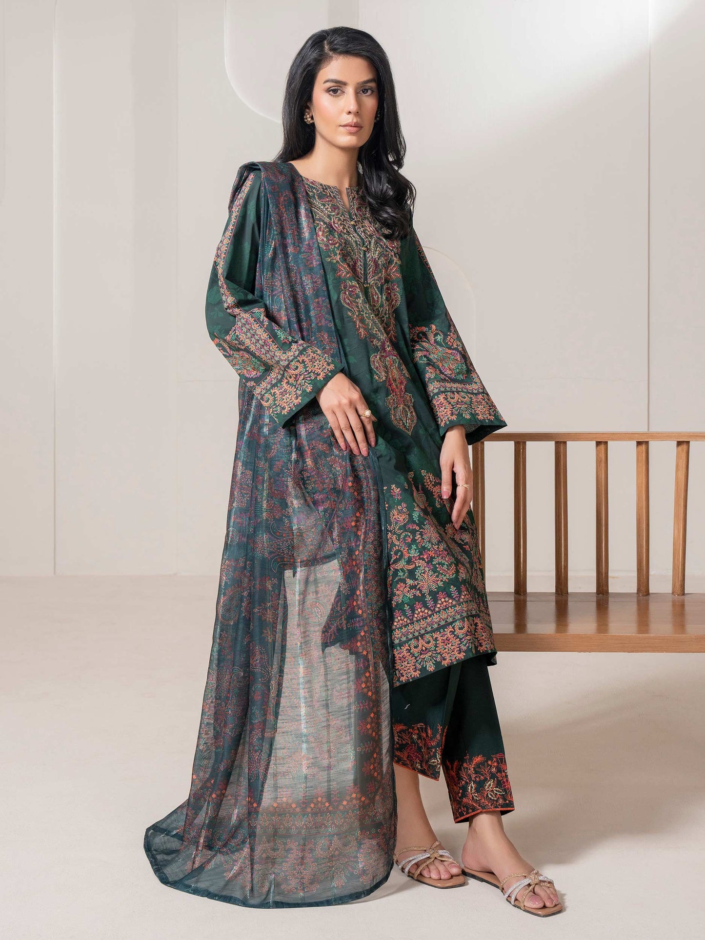 3 Piece Lawn Suit-Embroidered (Pret)