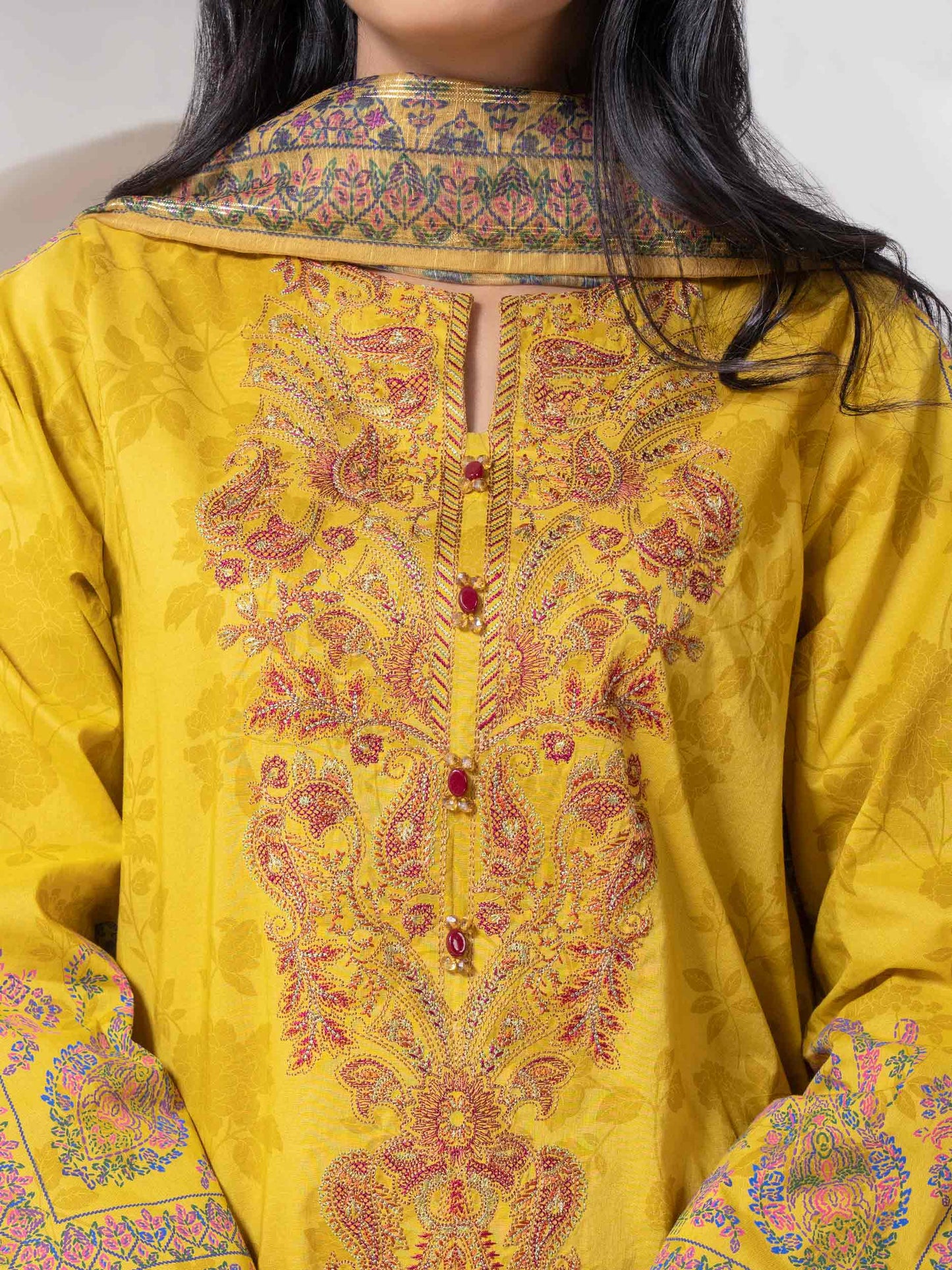 3 Piece Lawn Suit-Embroidered (Pret)