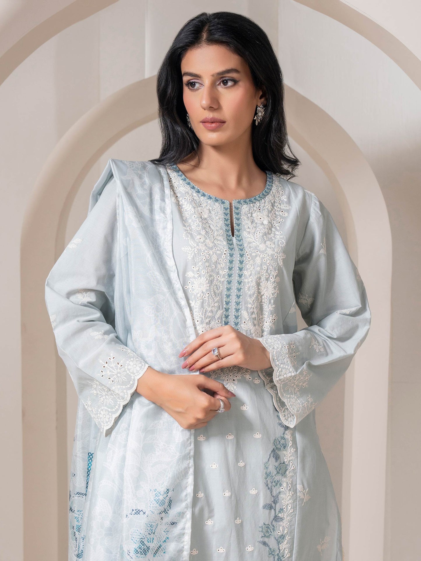 3 Piece Lawn Suit-Embroidered (Pret)