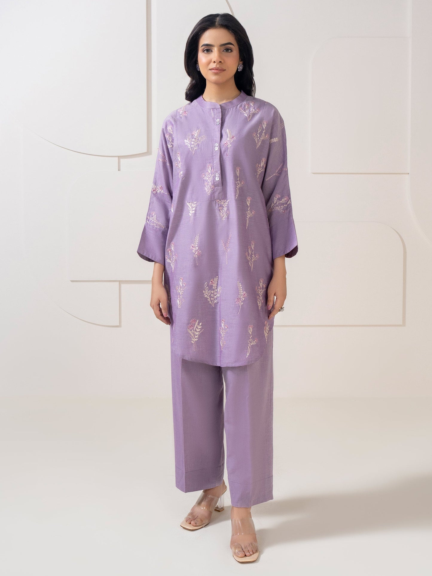 Yarn Dyed Co-Ord Set-Embroidered (Pret)