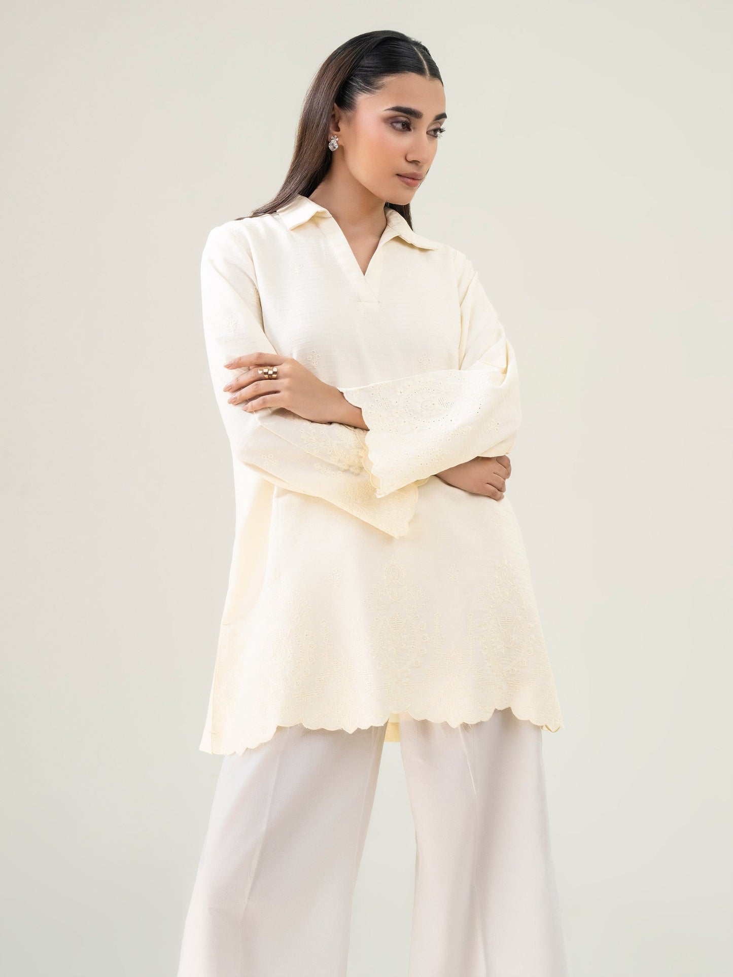 Embroidered Lawn Top