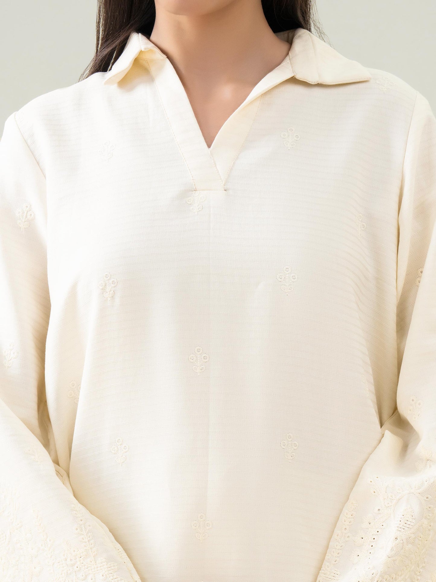 Embroidered Lawn Top