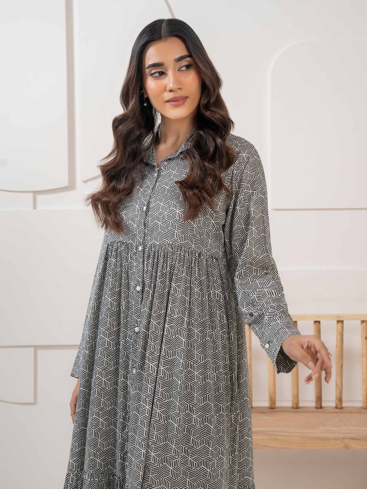Printed Viscose Dress