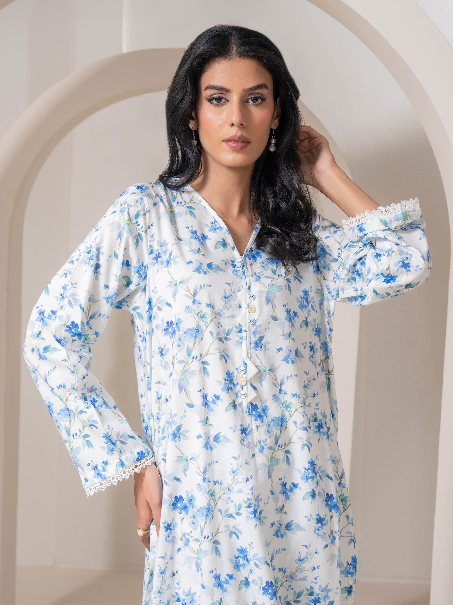 2 Piece Viscose Cotton Suit Printed (Pret)