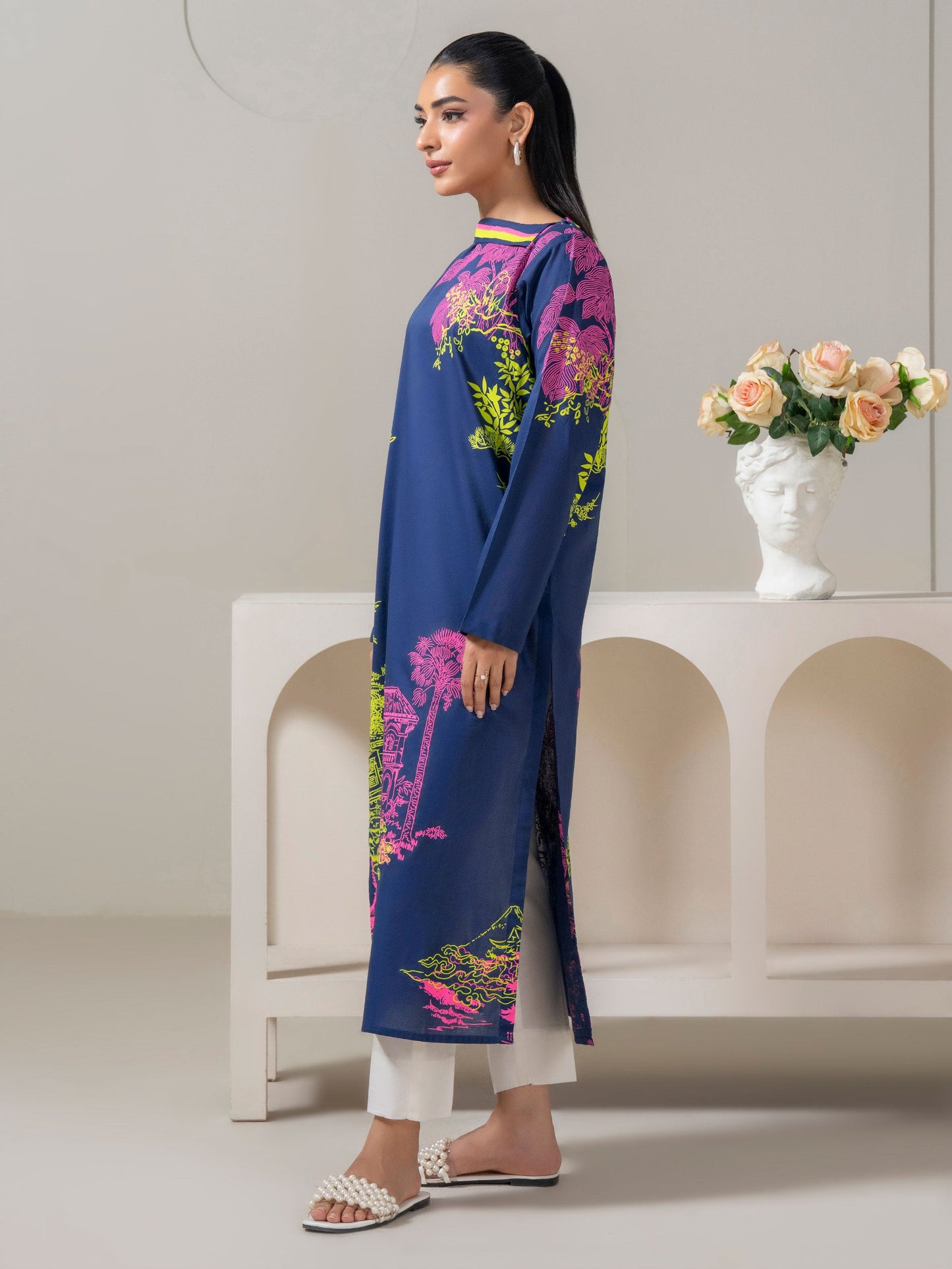 Lawn Shirt-Paste Print (Pret)