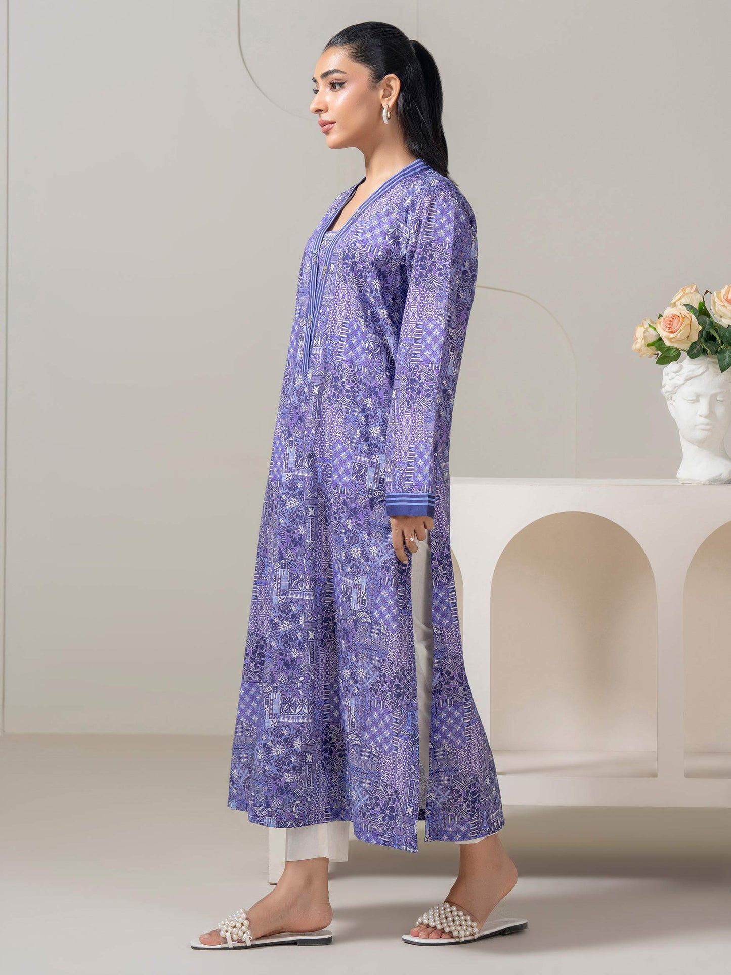 Lawn Shirt-Printed (Pret)