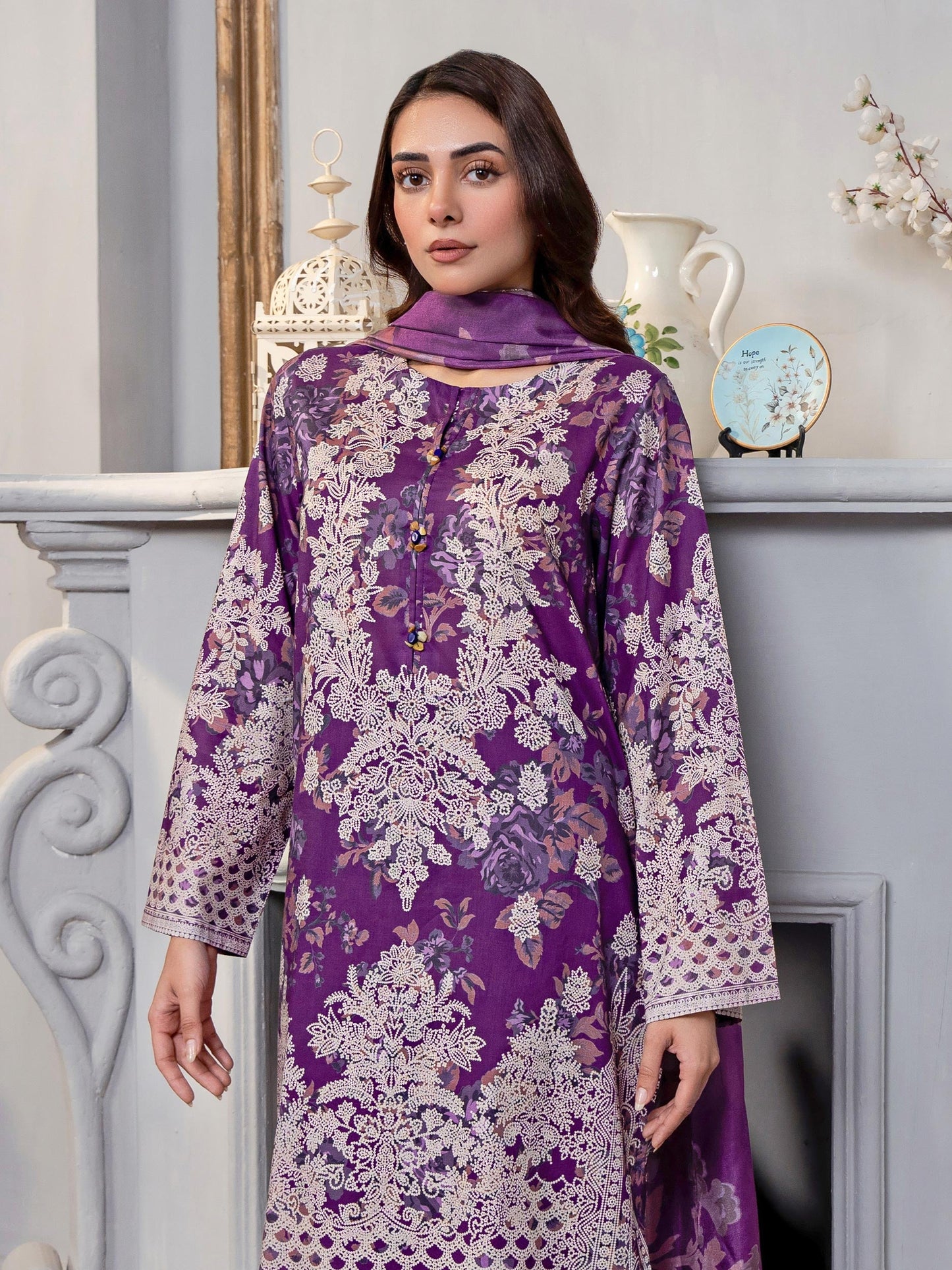 3 Piece Lawn Suit-Printed (Unstitched)