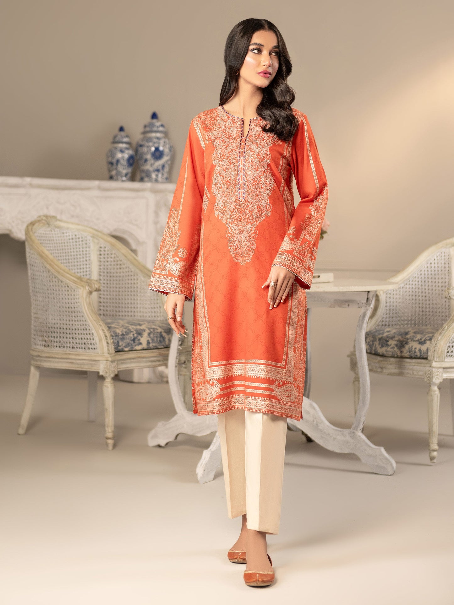 Khaddar Shirt-Embroidered(Unstitched)
