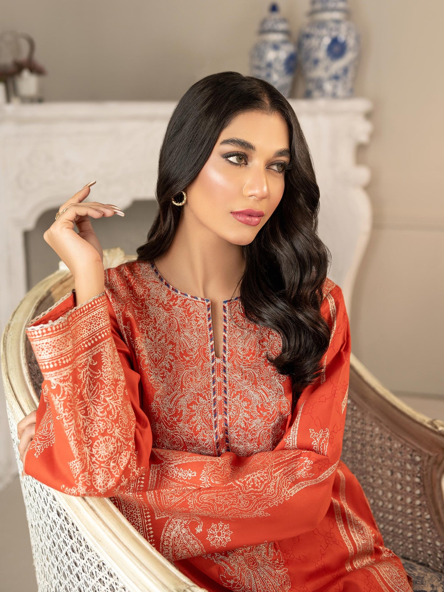 Khaddar Shirt-Embroidered(Unstitched)