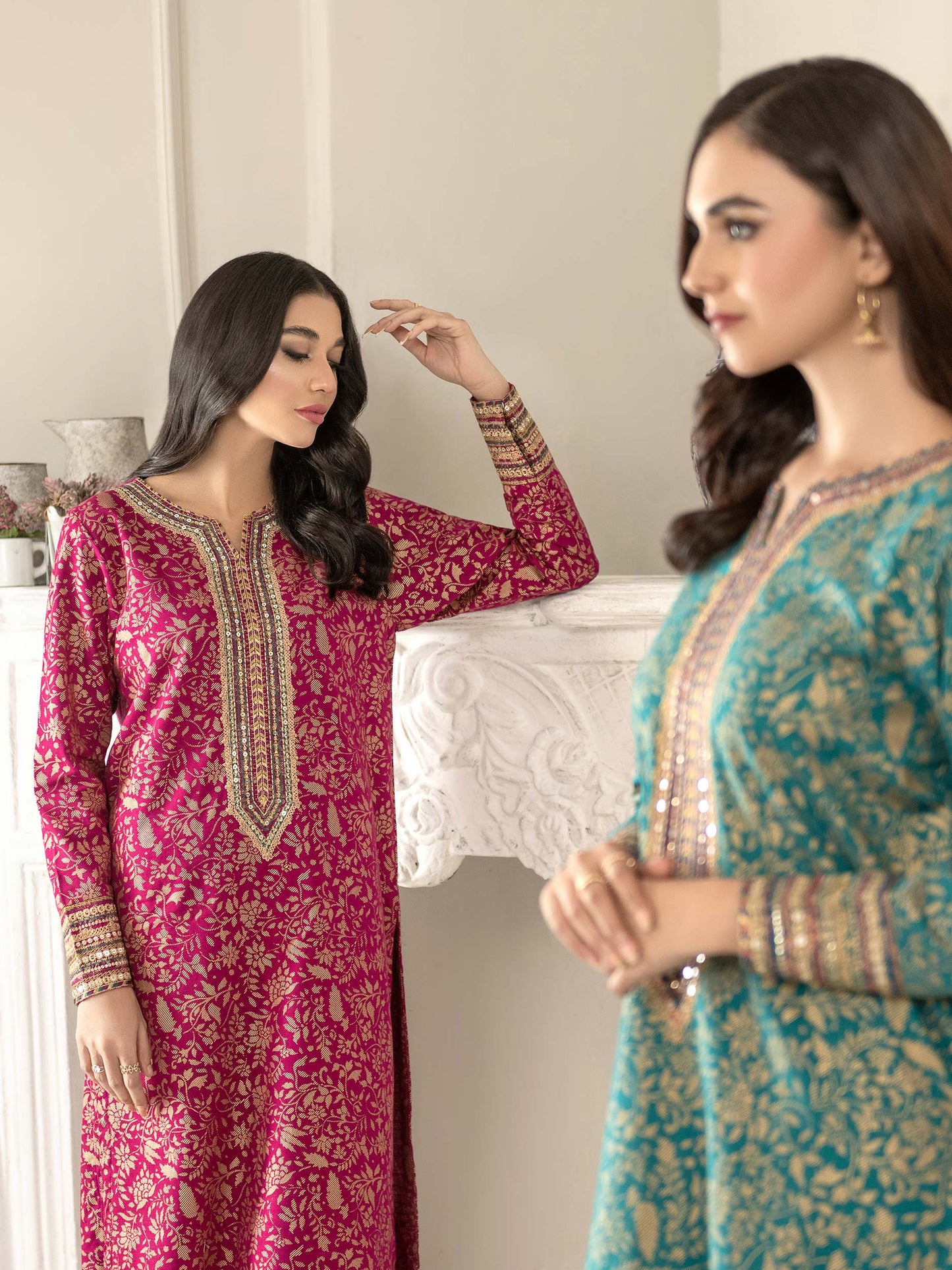 2 Piece Khaddar Suit-Embroidered(Unstitched)