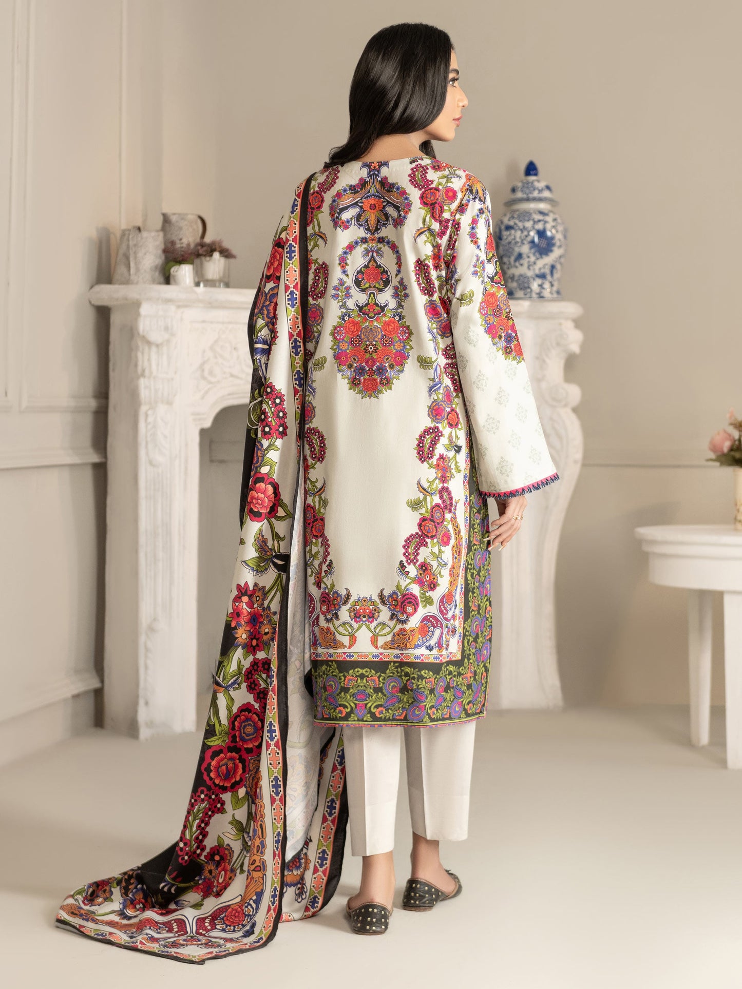 2 Piece Winter Cotton Suit-Embroidered(Unstitched)