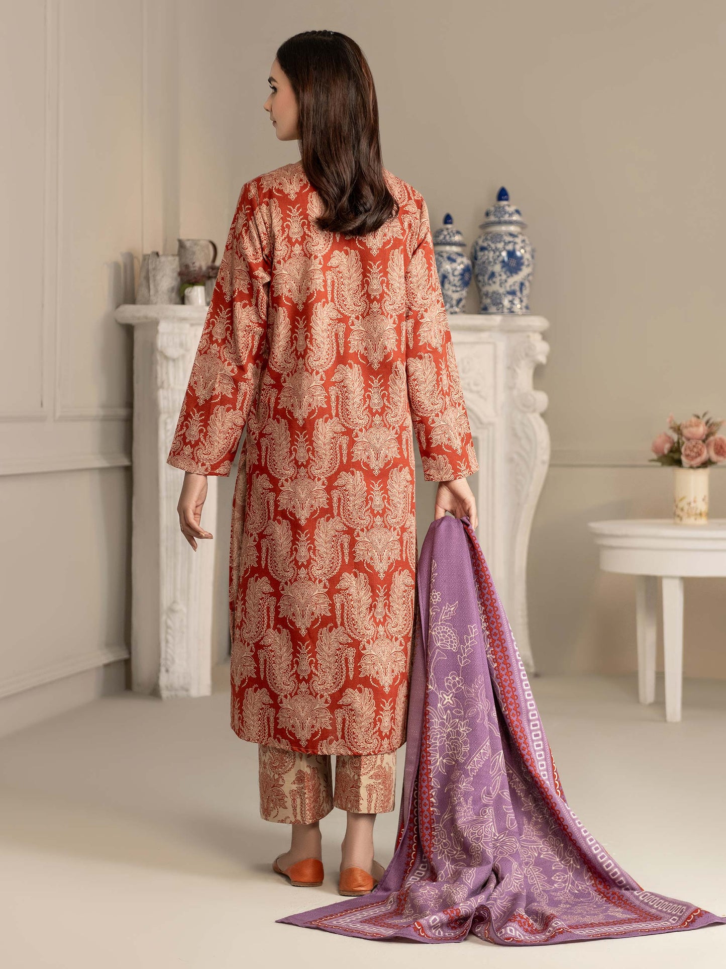 3 Piece Khaddar Suit-Embroidered(Unstitched)