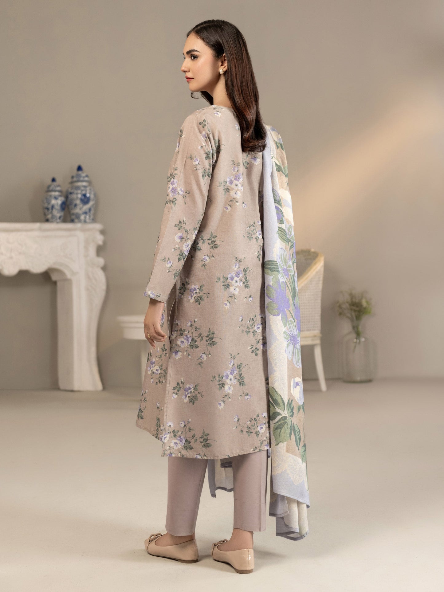 3 Piece Khaddar Suit-Embroidered(Unstitched)