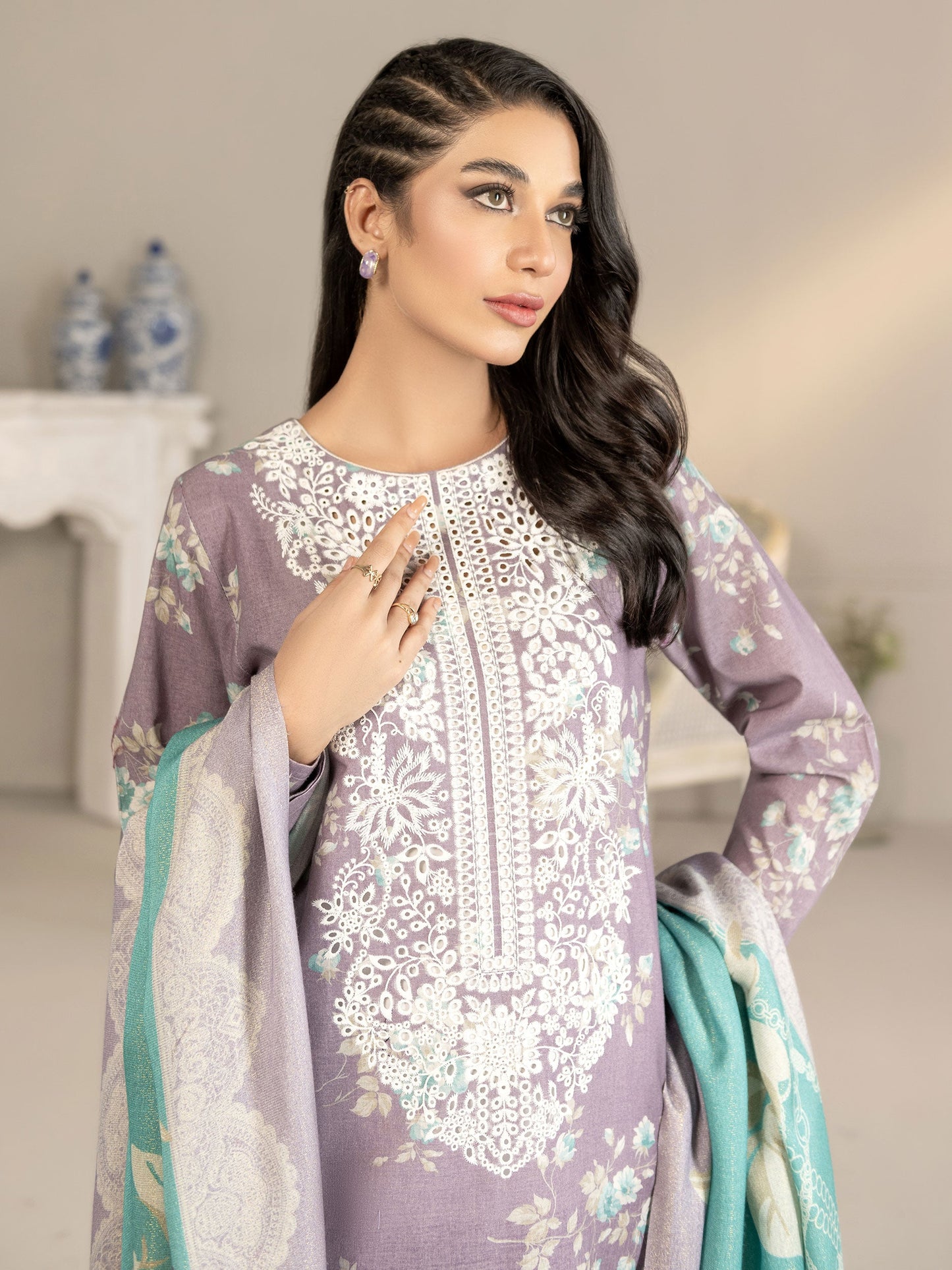 3 Piece Khaddar Suit-Embroidered(Unstitched)