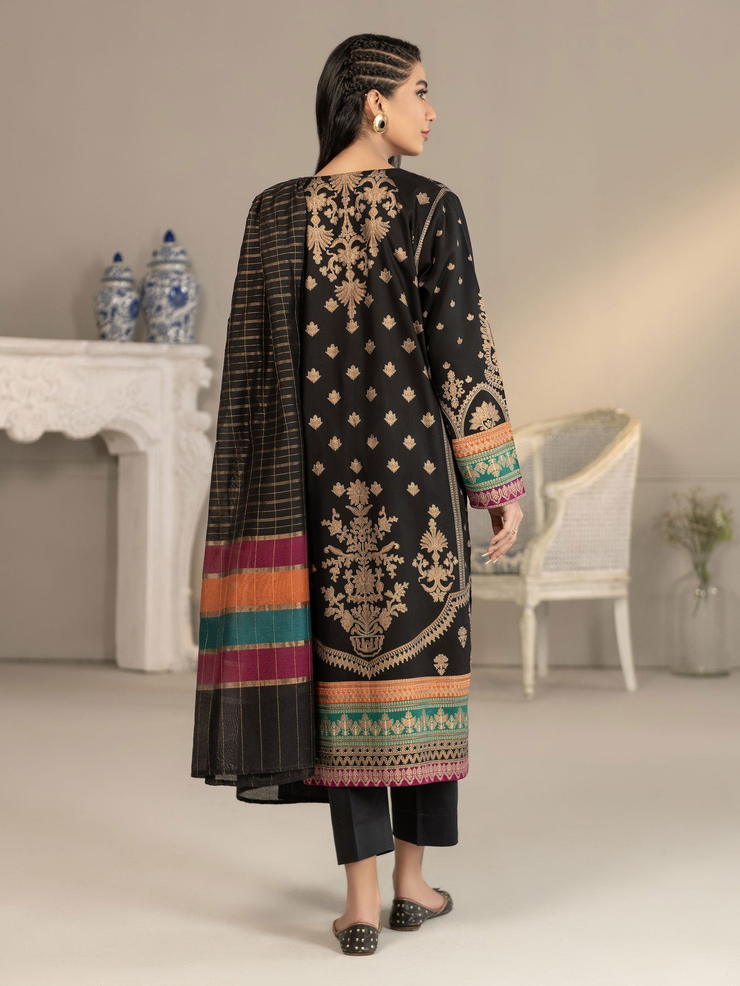 2 Piece Winter Cotton Suit-Embroidered(Unstitched)