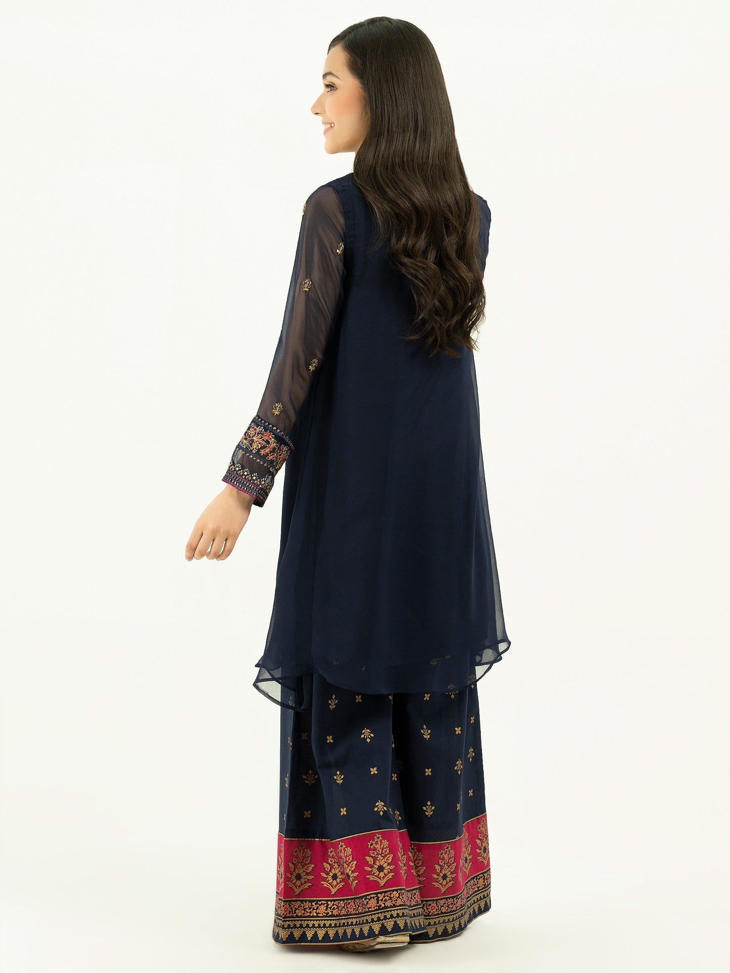 2 Piece Chiffon Suit-Embroidered (Pret)