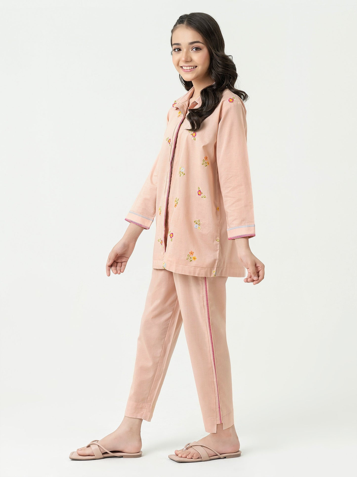 2 Piece Cambric Suit-Embroidered (Pret)