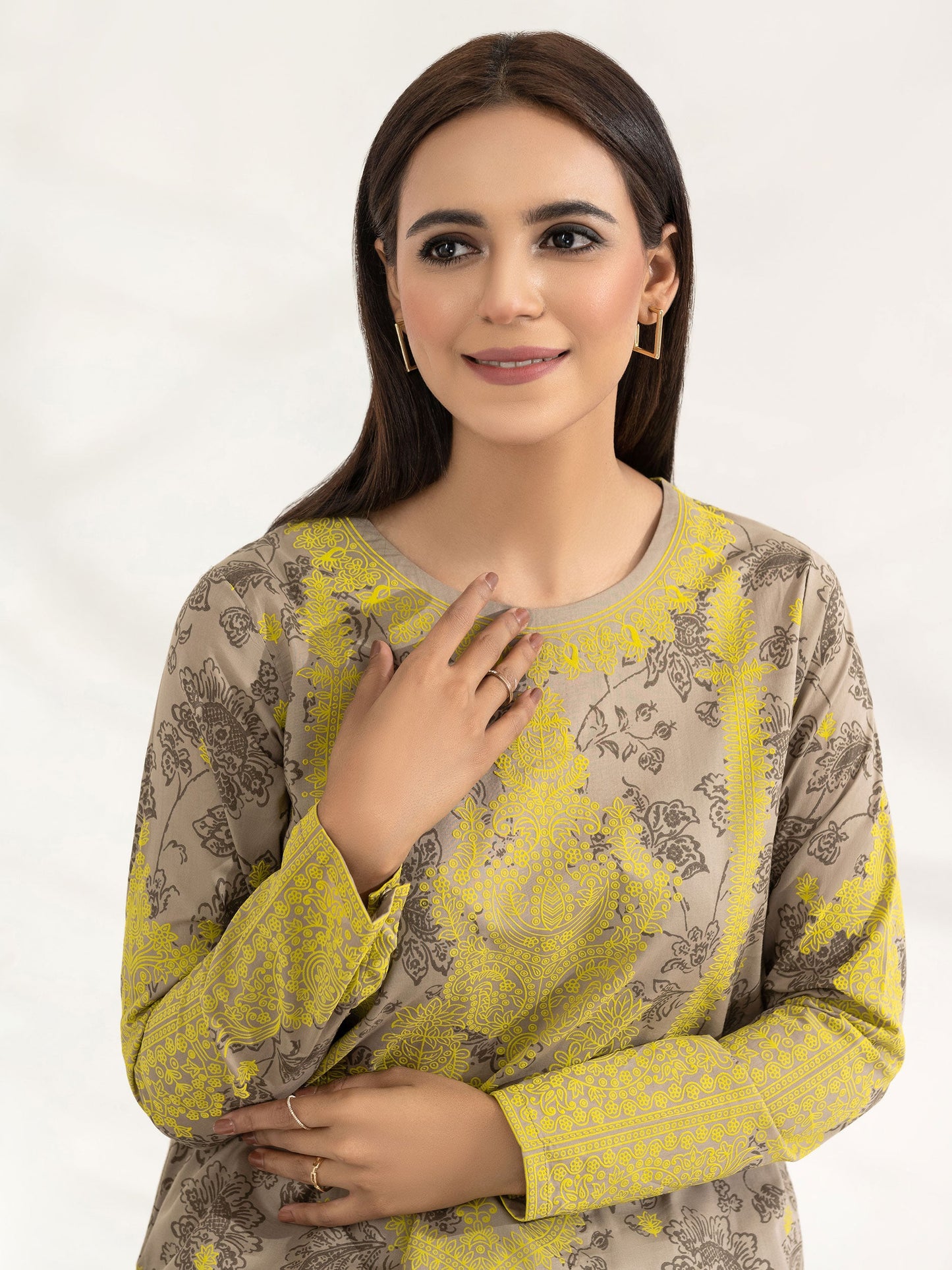 2 Piece Lawn Suit-Pasted (Unstitched)