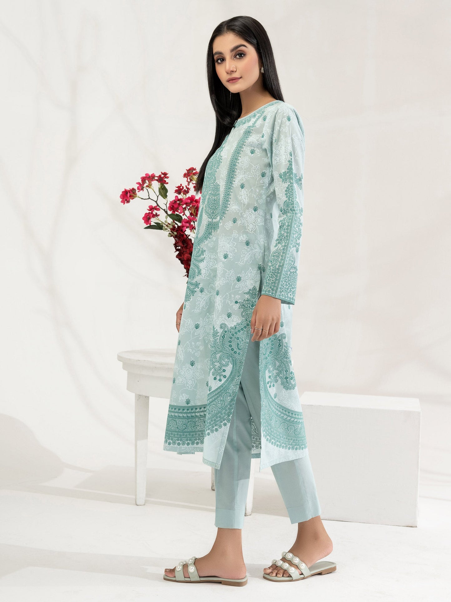 2 Piece Lawn Suit-Pasted (Unstitched)