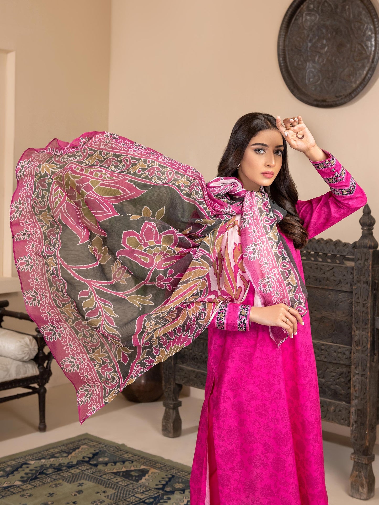 3 Piece Lawn Suit-Printed (Unstitched)