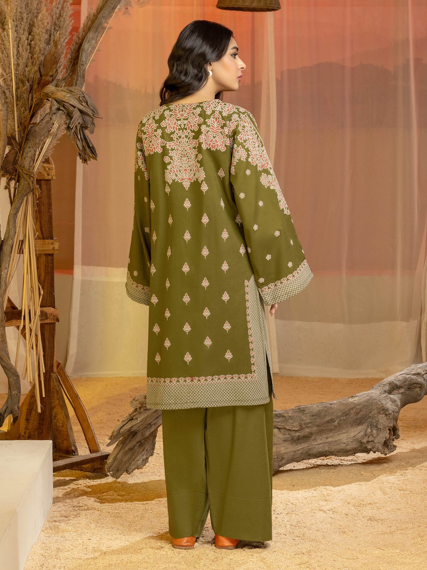 2 Piece Khaddar Suit-Printed(Unstitched)