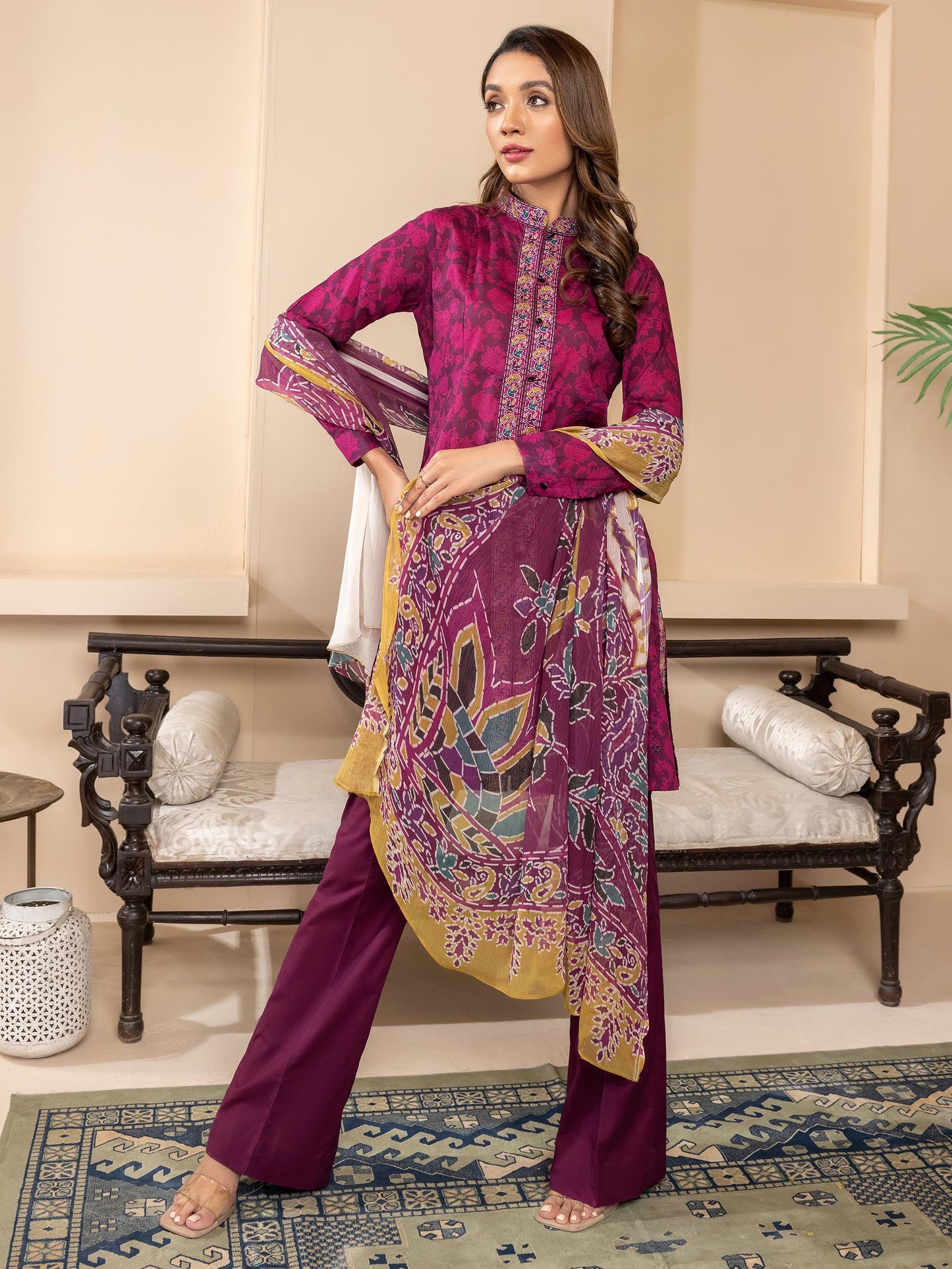 3 Piece Lawn Suit-Printed (Unstitched)