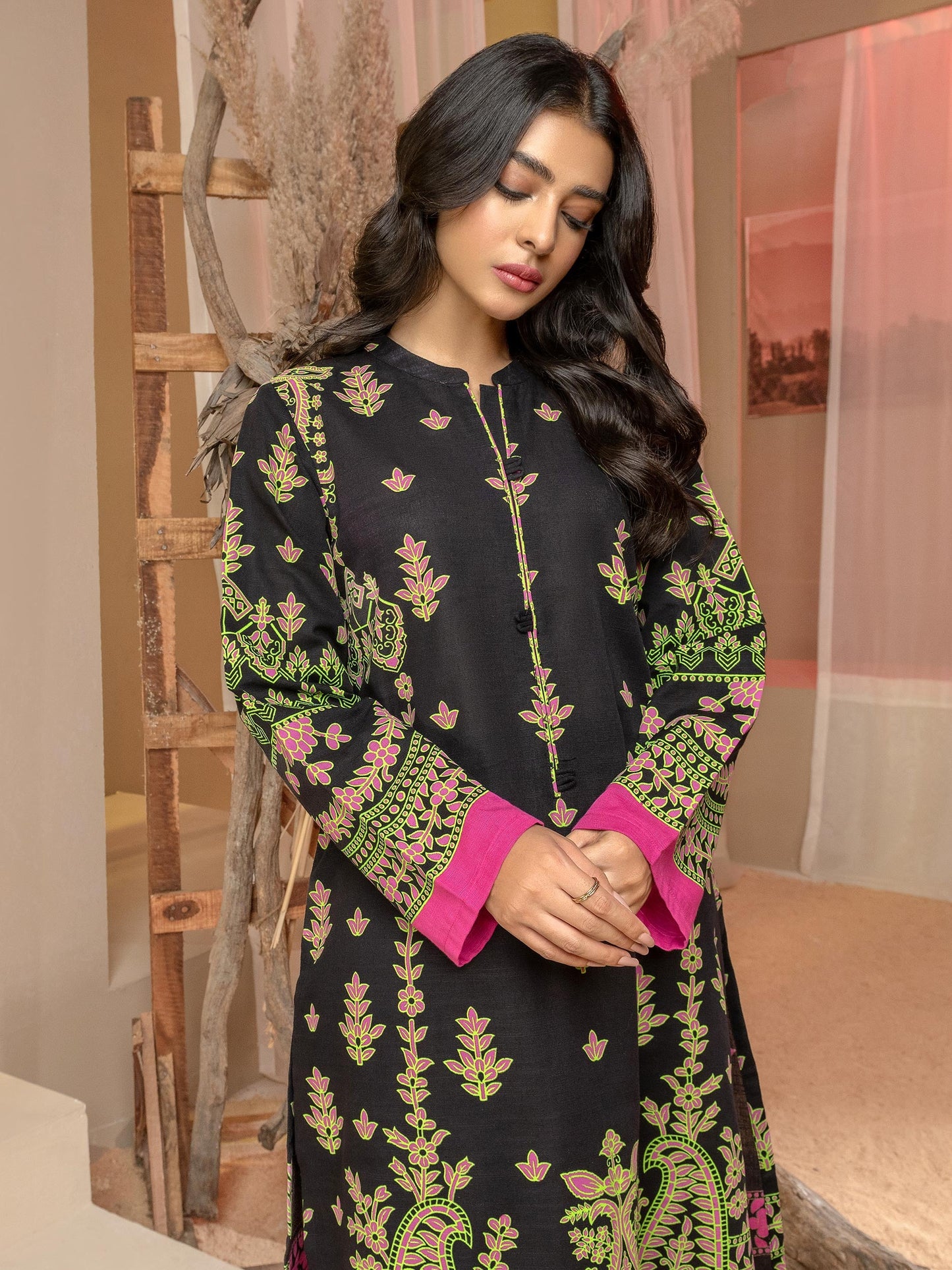 Khaddar Shirt-Paste Print(Unstitched)