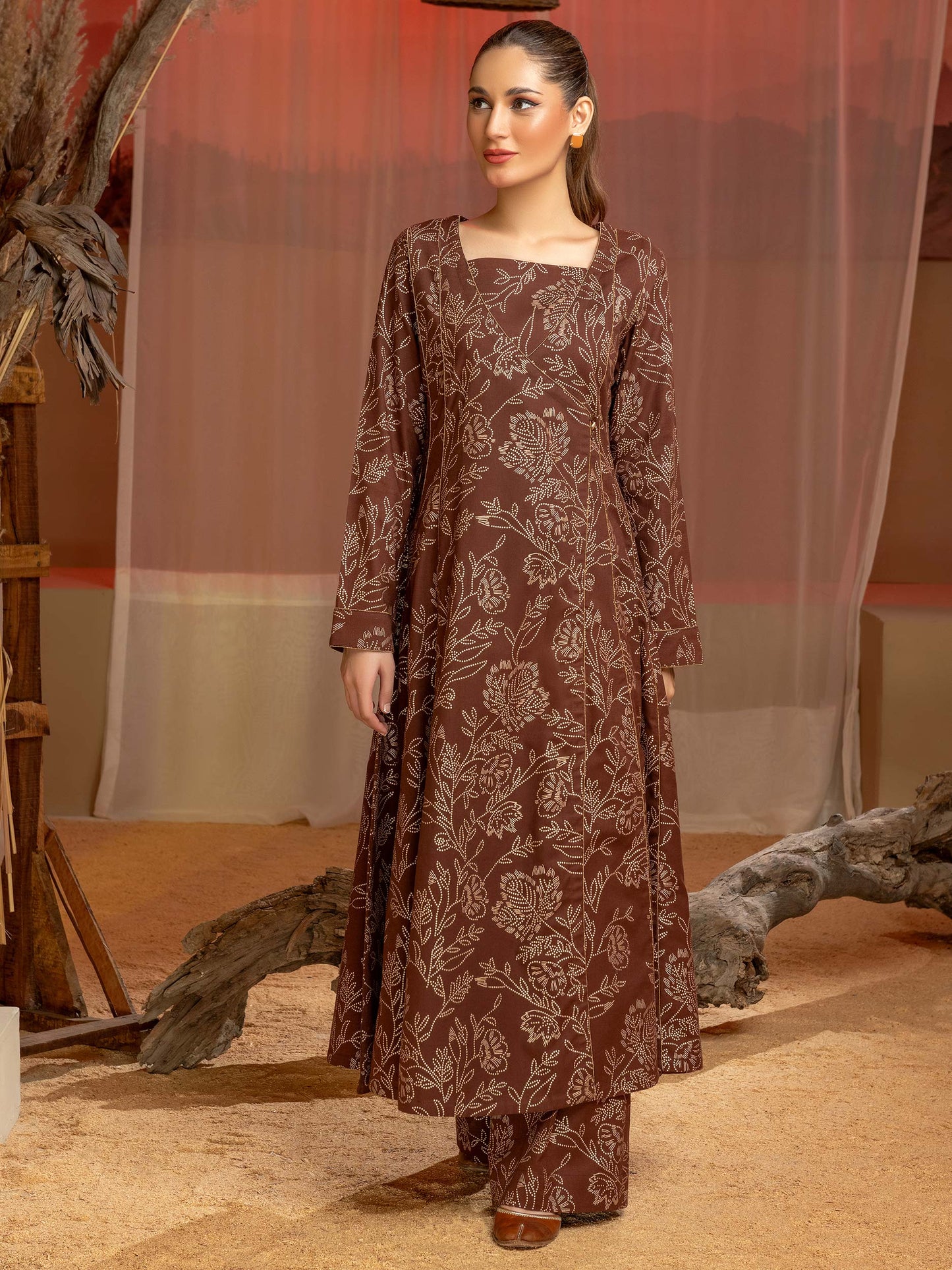 Khaddar Shirt-Paste Print(Unstitched)