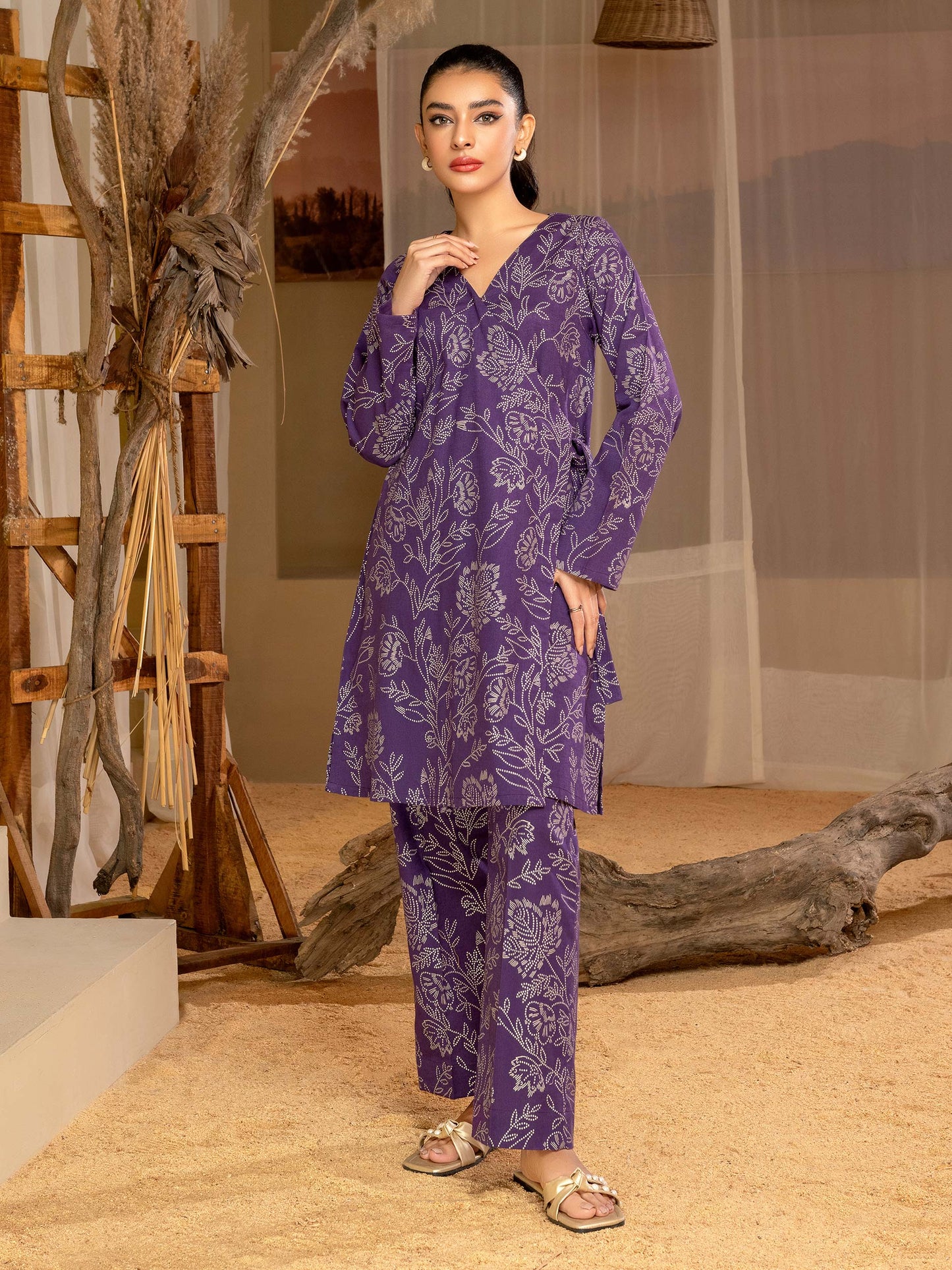 Khaddar Shirt-Paste Print(Unstitched)