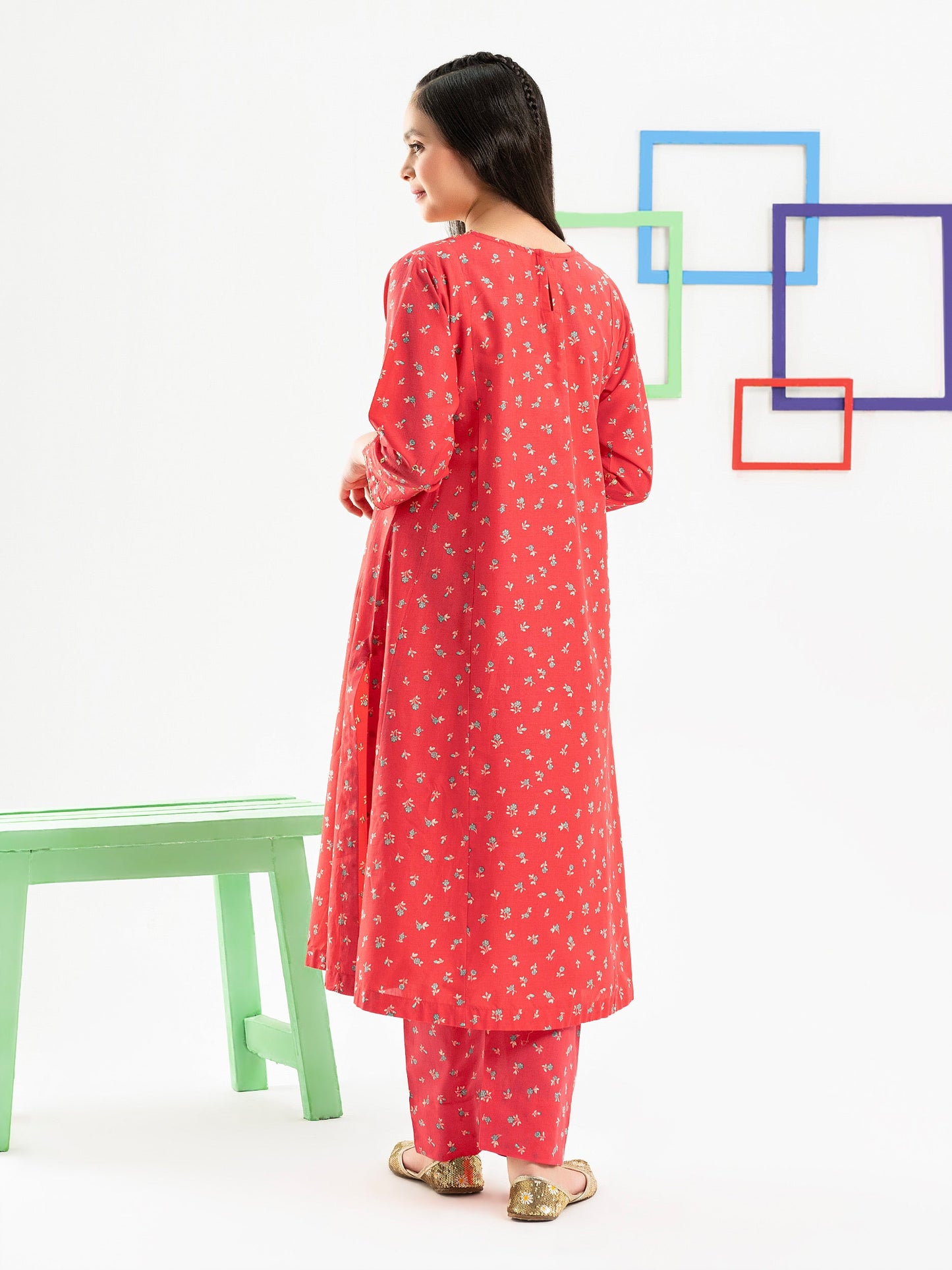 2 Piece Cambric Suit-Embroidered